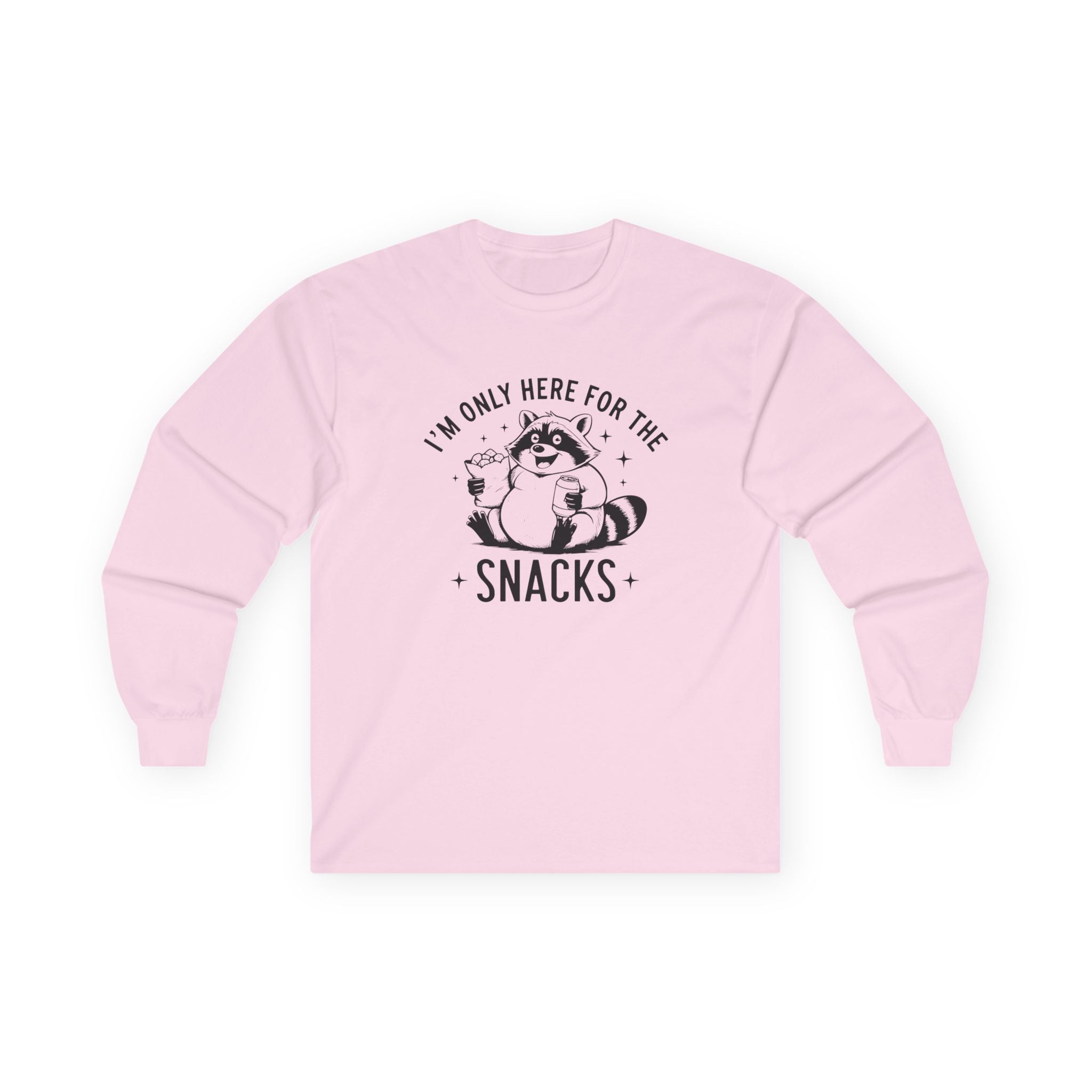 Teen Graphic Long Sleeve T-Shirt - I'm Only Here For The Snacks | Long - sleeve by atgodanddesigns
