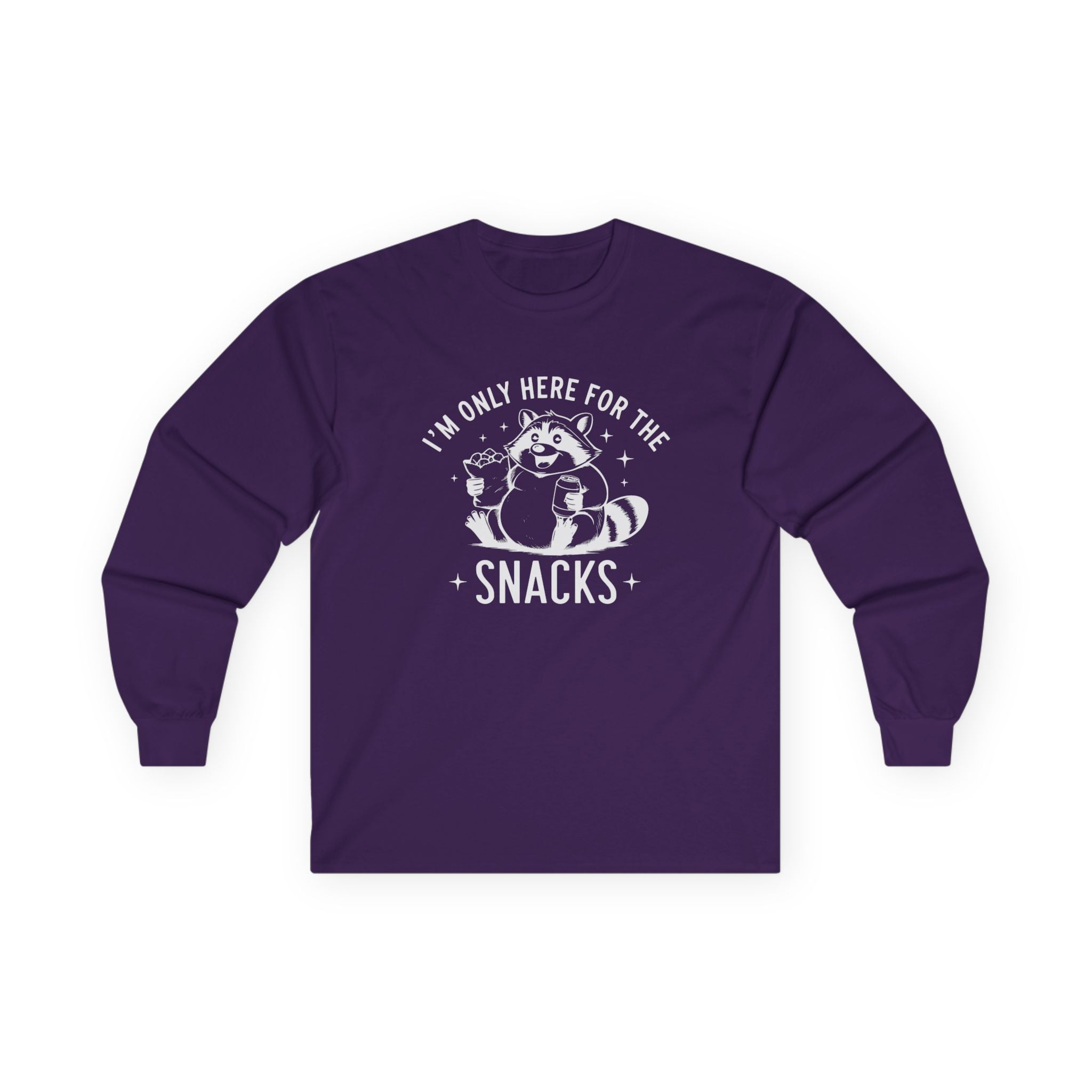 Teen Graphic Long Sleeve T-Shirt - I'm Only Here For The Snacks | Long - sleeve by atgodanddesigns