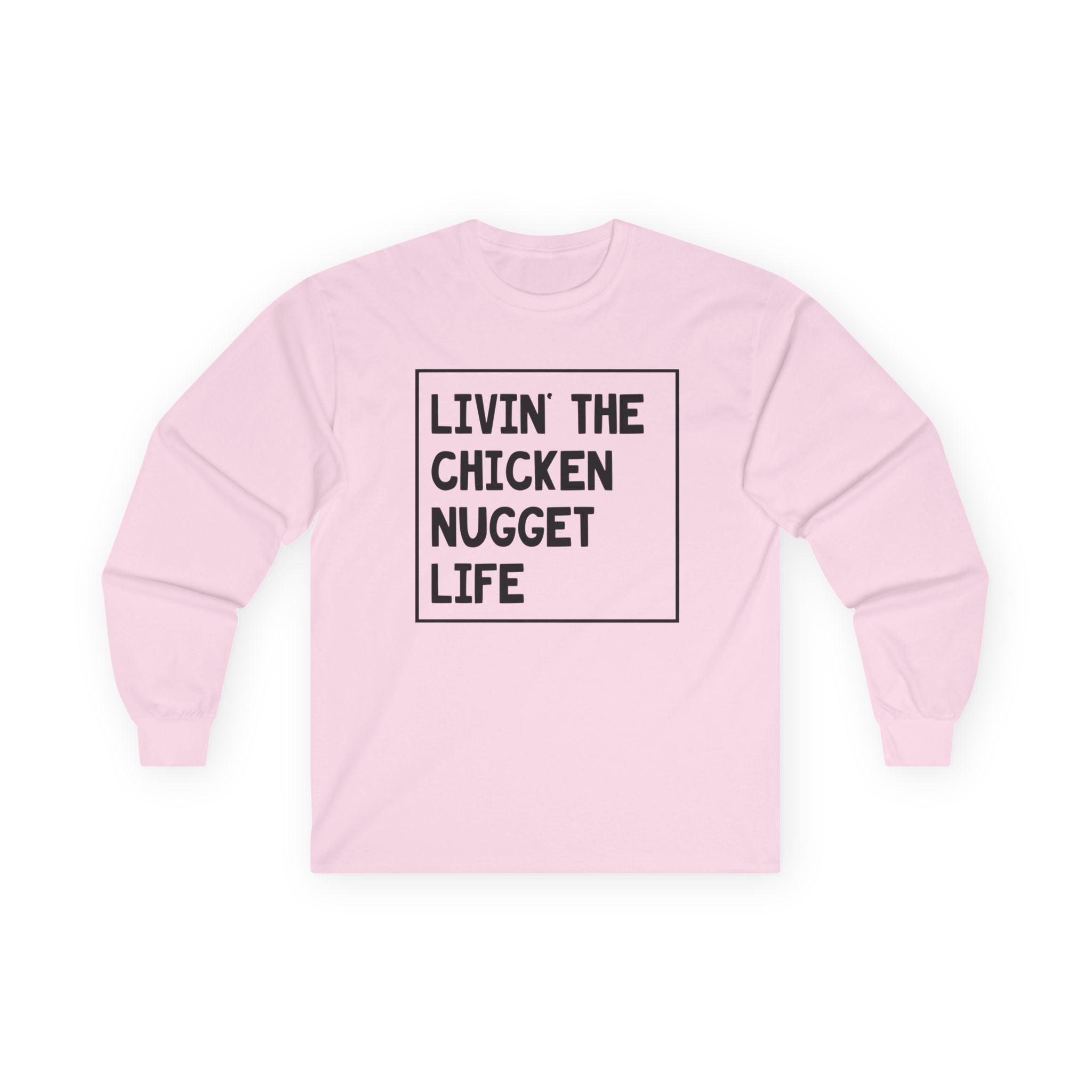 Teen Graphic Long Sleeve T-Shirt - Livin' The Chicken Nugget Life | Long - sleeve by atgodanddesigns