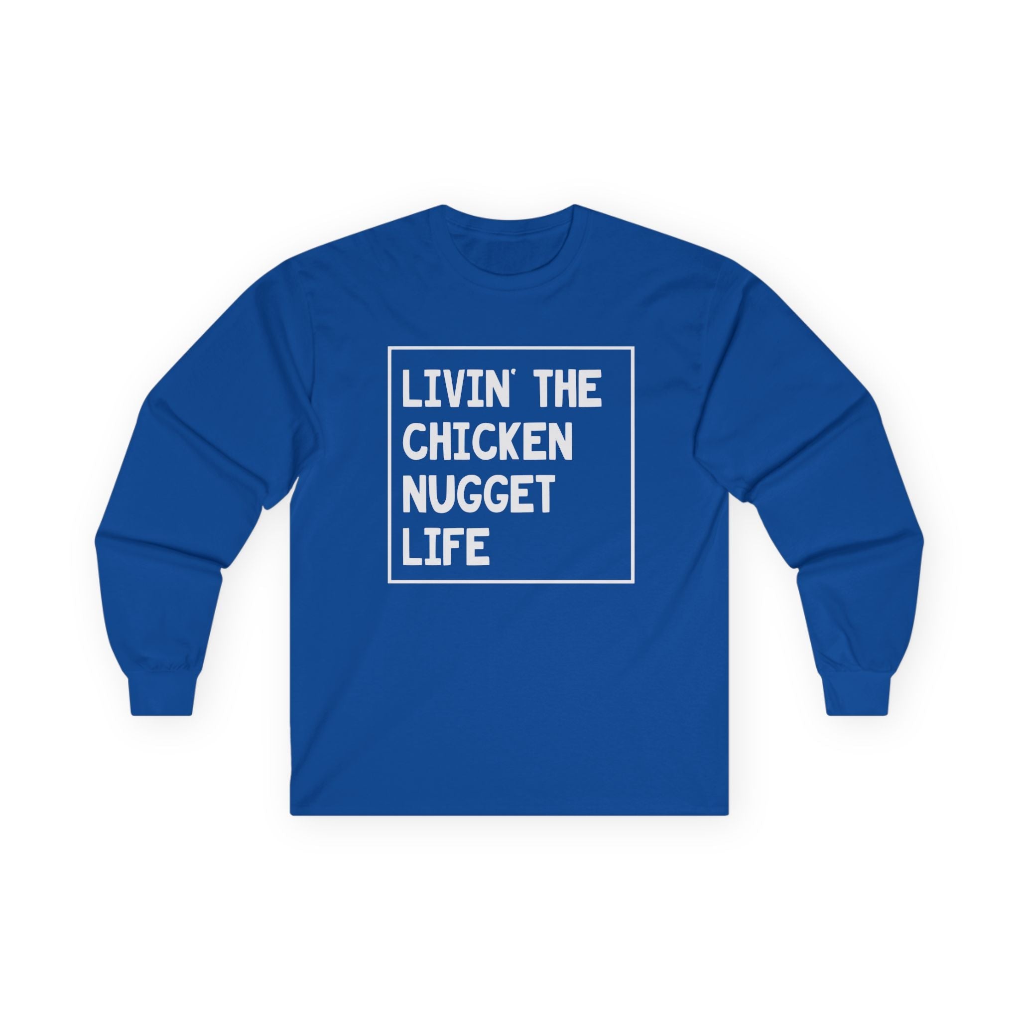 Teen Graphic Long Sleeve T-Shirt - Livin' The Chicken Nugget Life | Long - sleeve by atgodanddesigns
