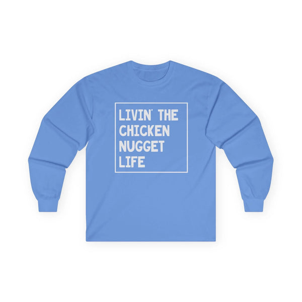 Teen Graphic Long Sleeve T-Shirt - Livin' The Chicken Nugget Life | Long - sleeve by atgodanddesigns