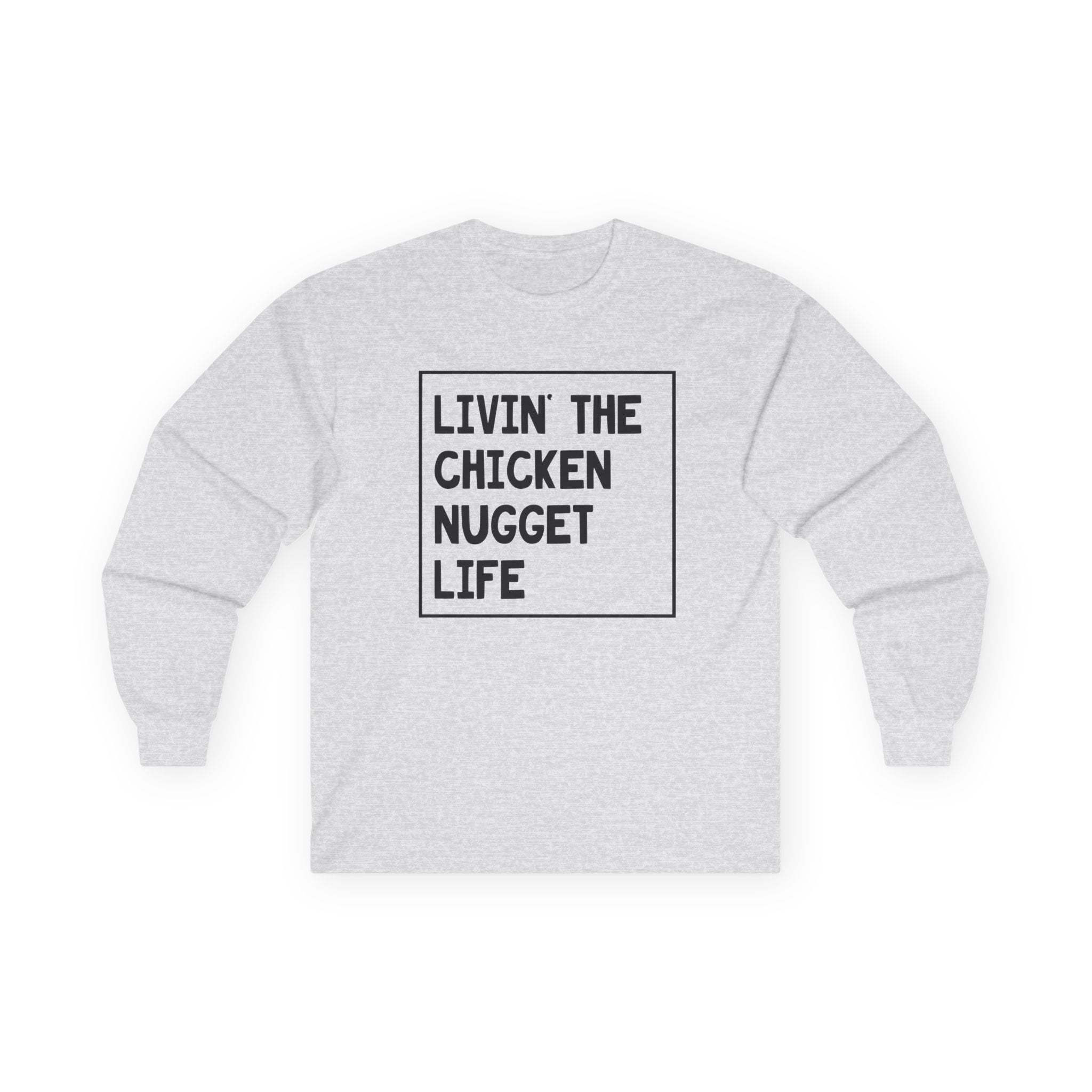 Teen Graphic Long Sleeve T-Shirt - Livin' The Chicken Nugget Life | Long - sleeve by atgodanddesigns
