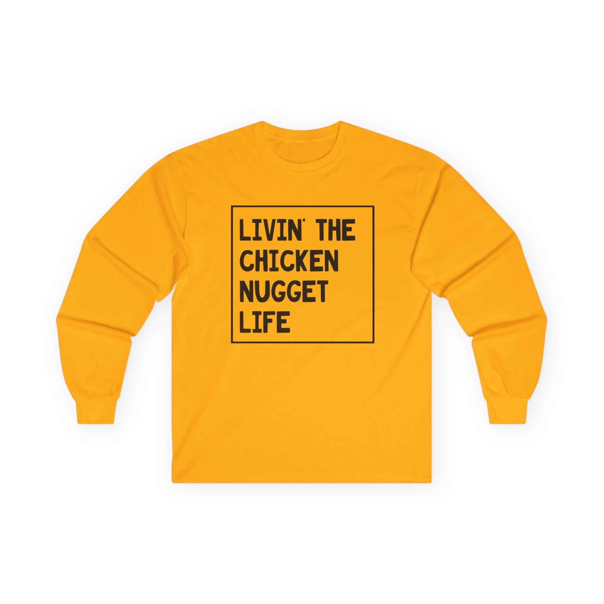 Teen Graphic Long Sleeve T-Shirt - Livin' The Chicken Nugget Life | Long - sleeve by atgodanddesigns