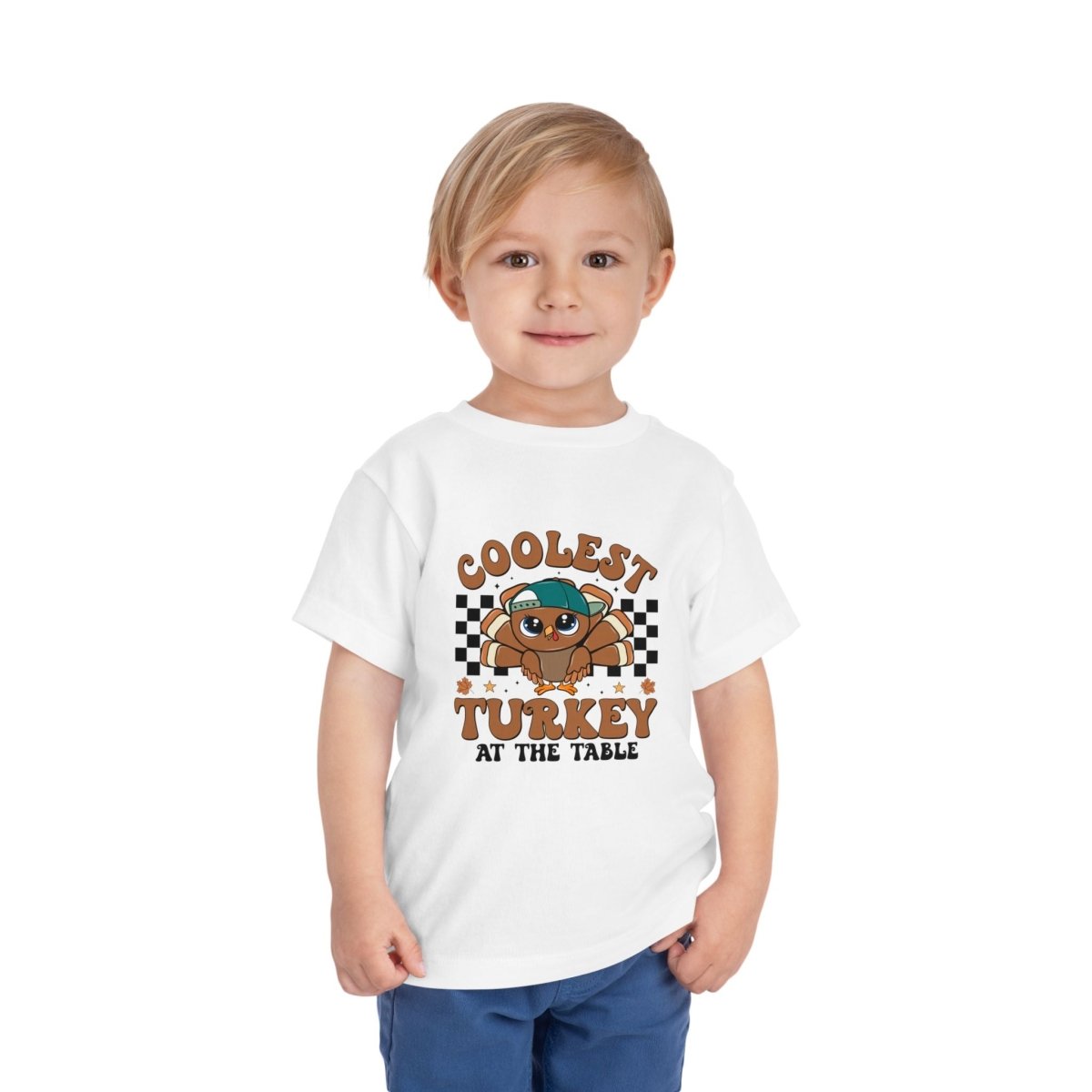 Thanksgiving Toddler Boy T-Shirt - Coolest Turkey At The Table | Kids clothes by atgodanddesigns