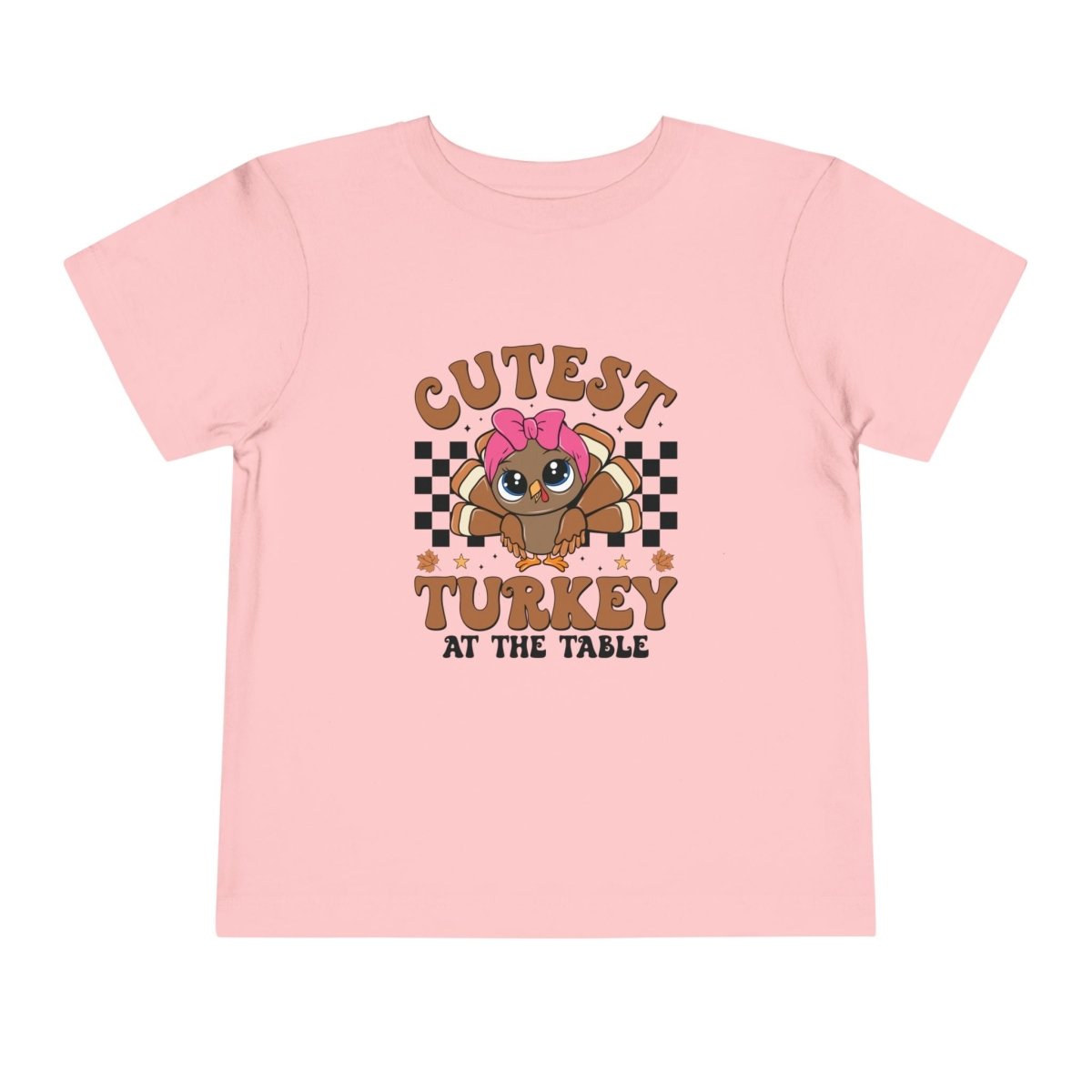 Thanksgiving Toddler Girl T-Shirt - Cutest Turkey At The Table | Kids clothes by atgodanddesigns