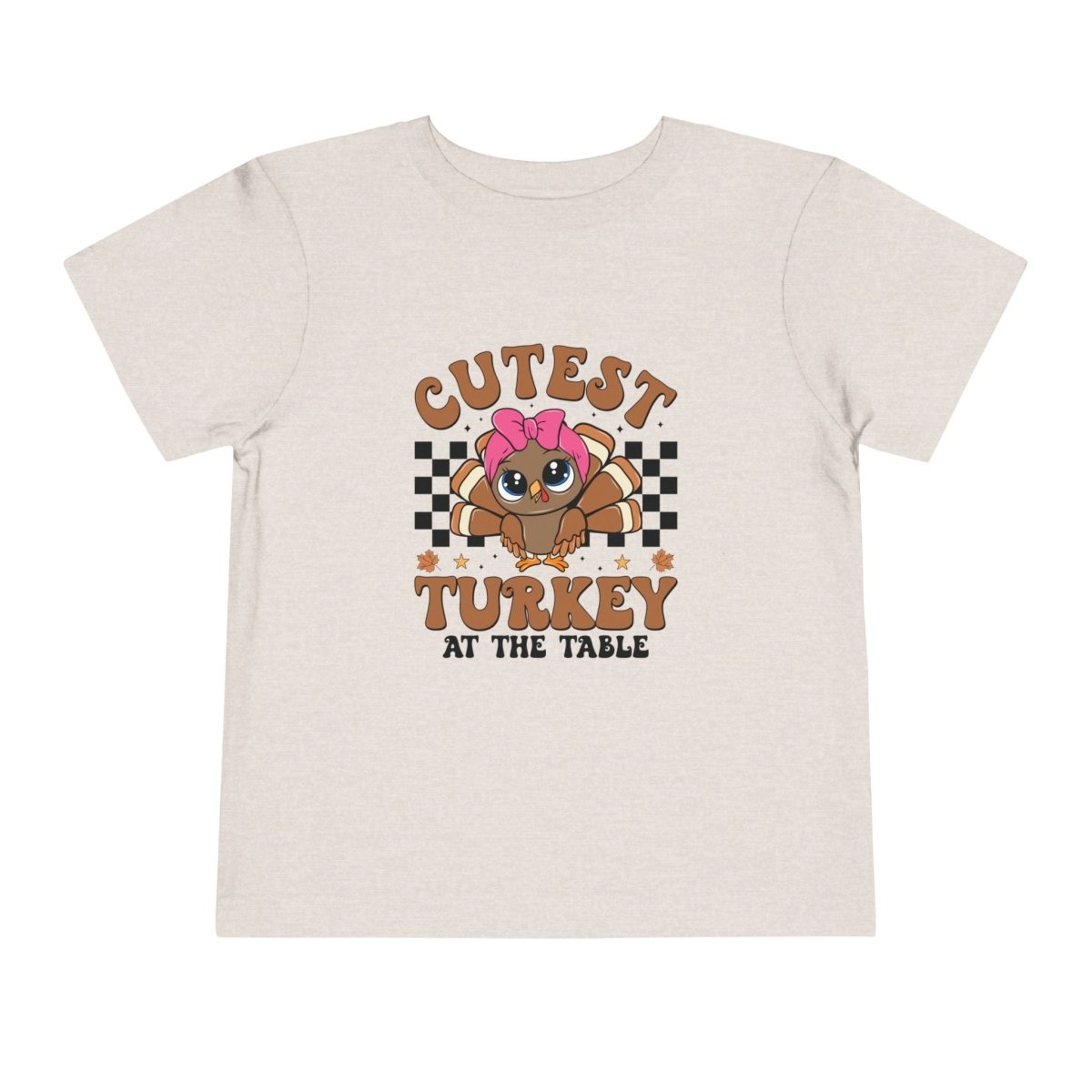 Thanksgiving Toddler Girl T-Shirt - Cutest Turkey At The Table | Kids clothes by atgodanddesigns