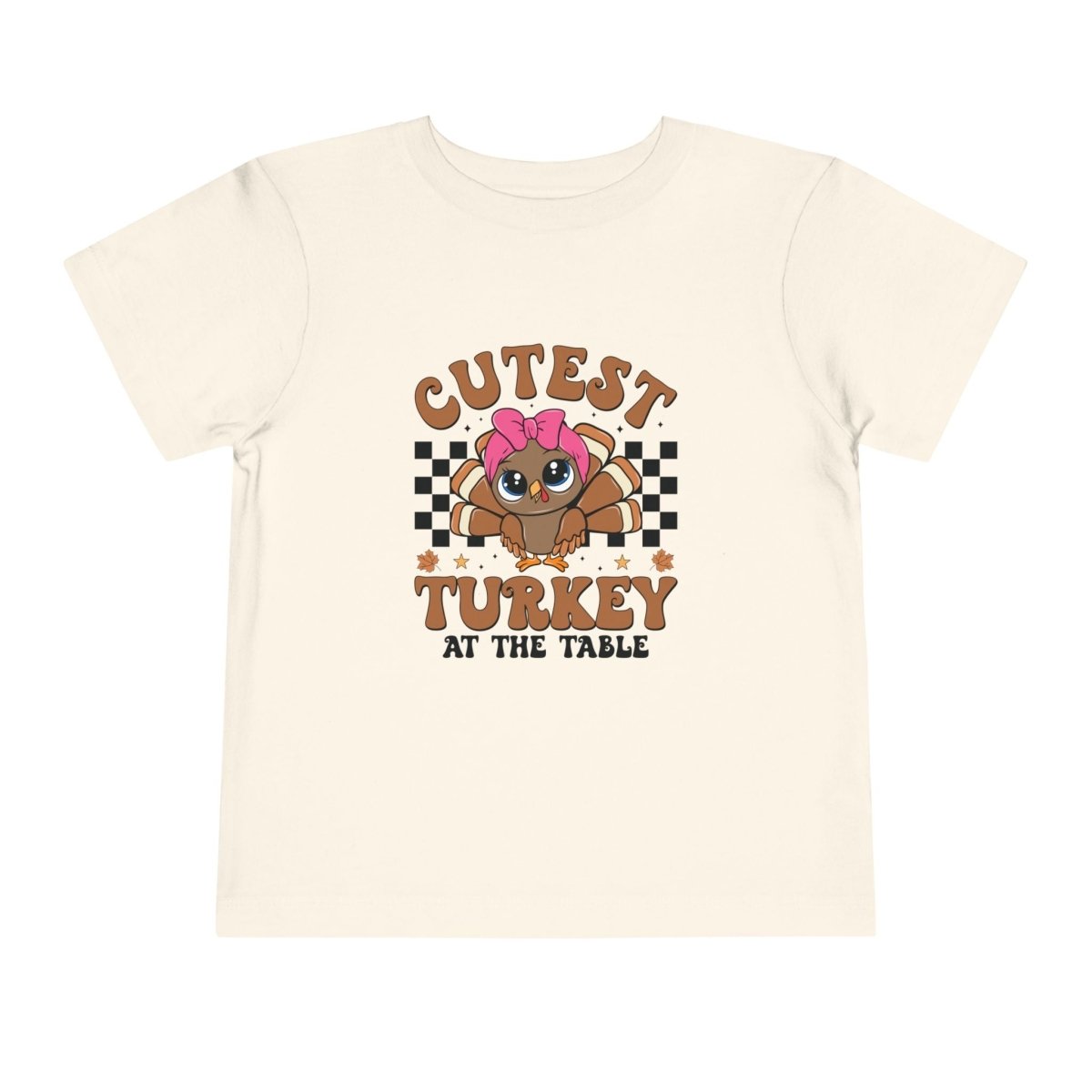 Thanksgiving Toddler Girl T-Shirt - Cutest Turkey At The Table | Kids clothes by atgodanddesigns