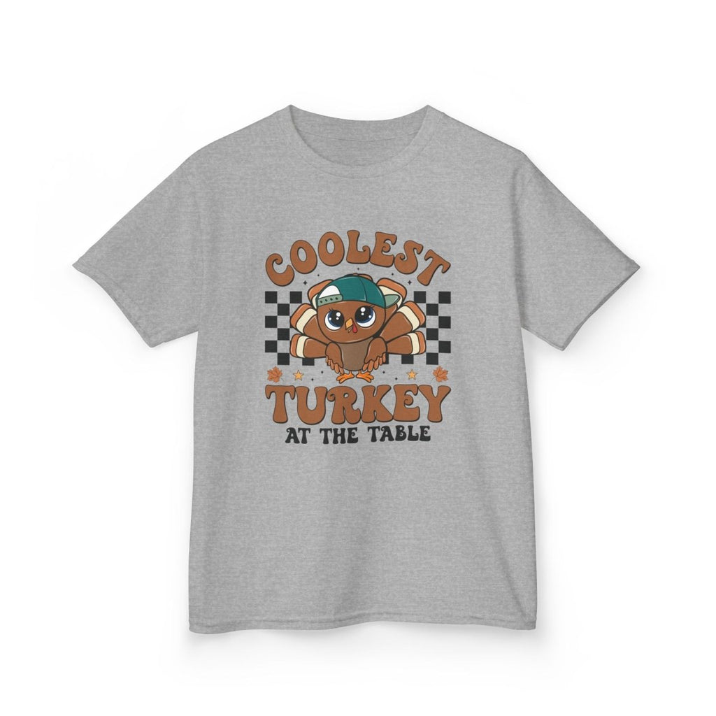 Thanksgiving Youth Boys T-Shirt - Coolest Turkey At The Table | Kids clothes by atgodanddesigns