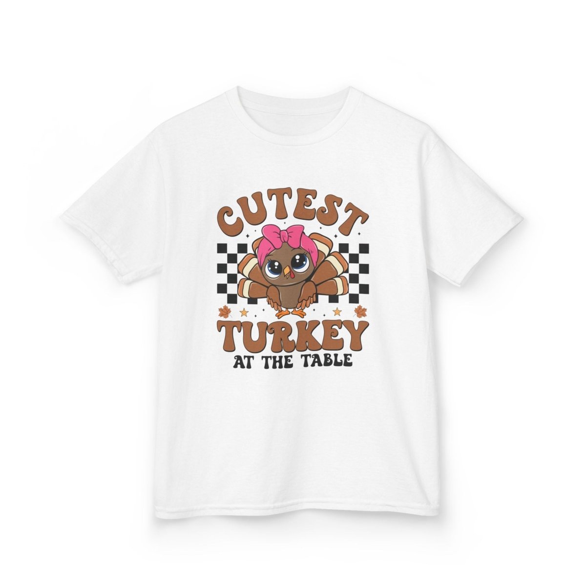 Thanksgiving Youth Girls T-Shirt - Cutest Turkey At The Table | Kids clothes by atgodanddesigns
