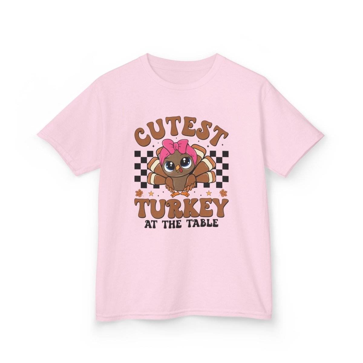 Thanksgiving Youth Girls T-Shirt - Cutest Turkey At The Table | Kids clothes by atgodanddesigns