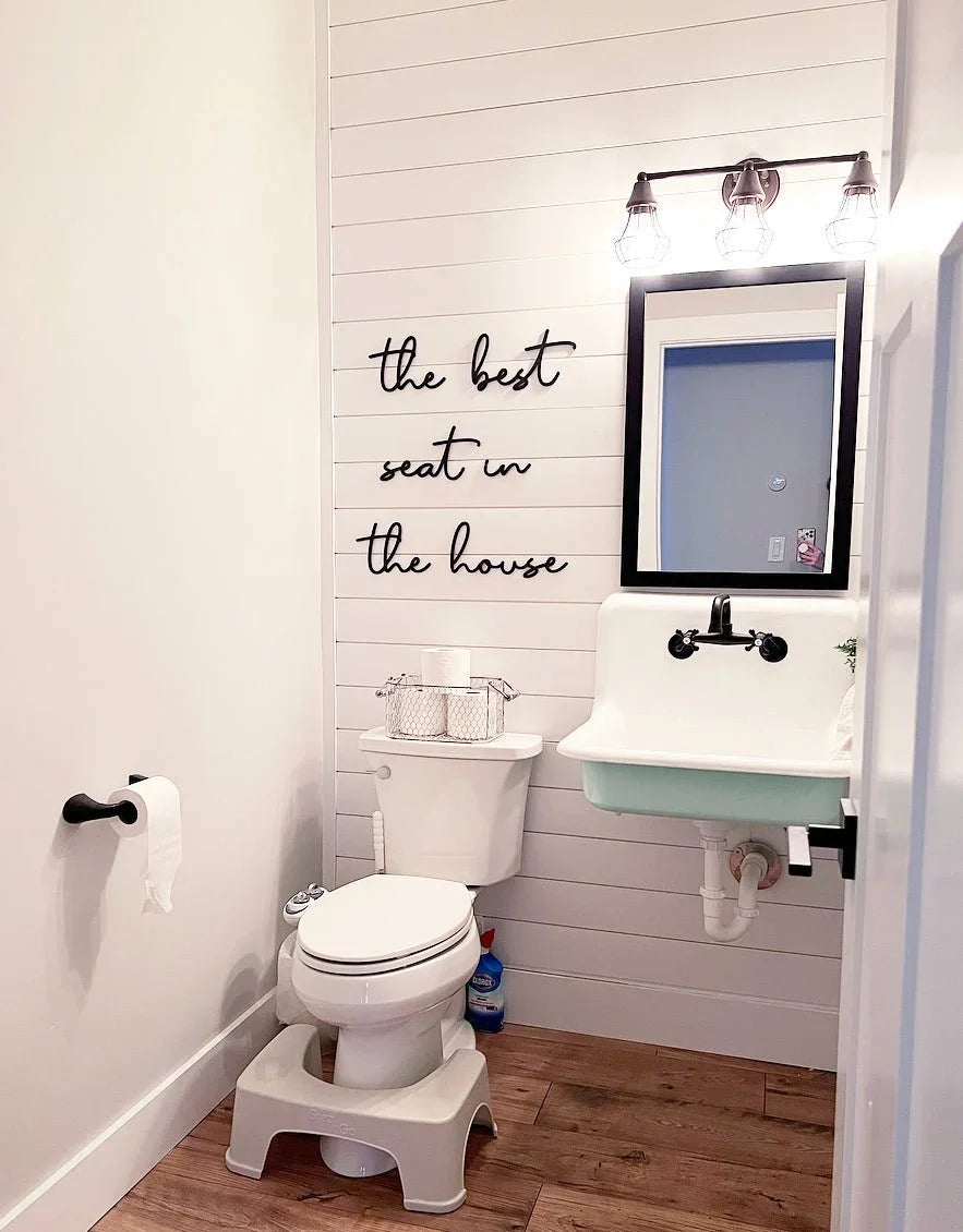 The Best Seat in The House Bathroom Sign | by atgodanddesigns