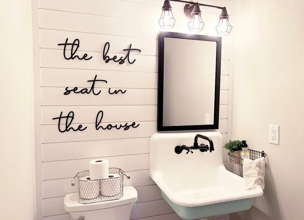 The Best Seat in The House Bathroom Sign | by atgodanddesigns