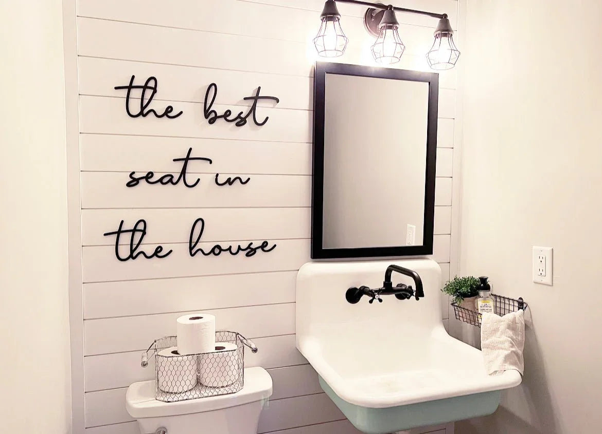 The Best Seat in The House Bathroom Sign | by atgodanddesigns