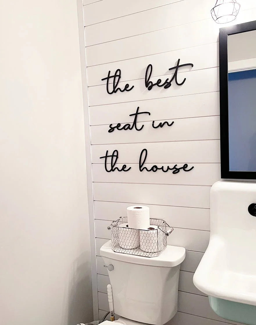 The Best Seat in The House Bathroom Sign | by atgodanddesigns