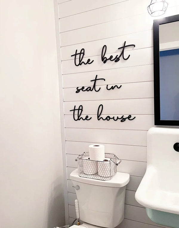 The Best Seat in The House Bathroom Sign | by atgodanddesigns