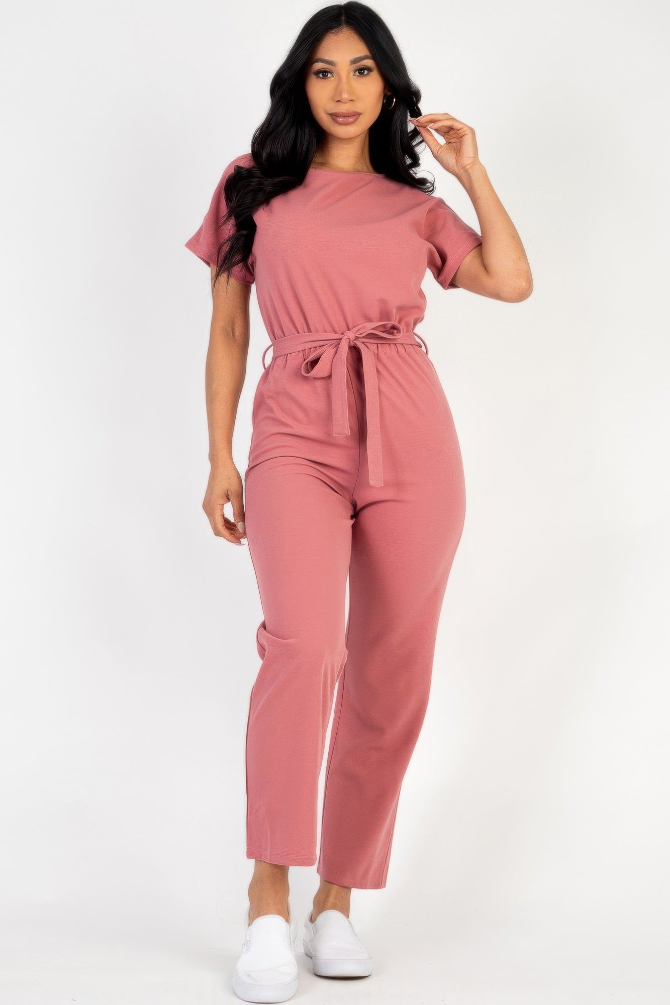 Tie Waist Relaxed Jumpsuit | by atgodanddesigns