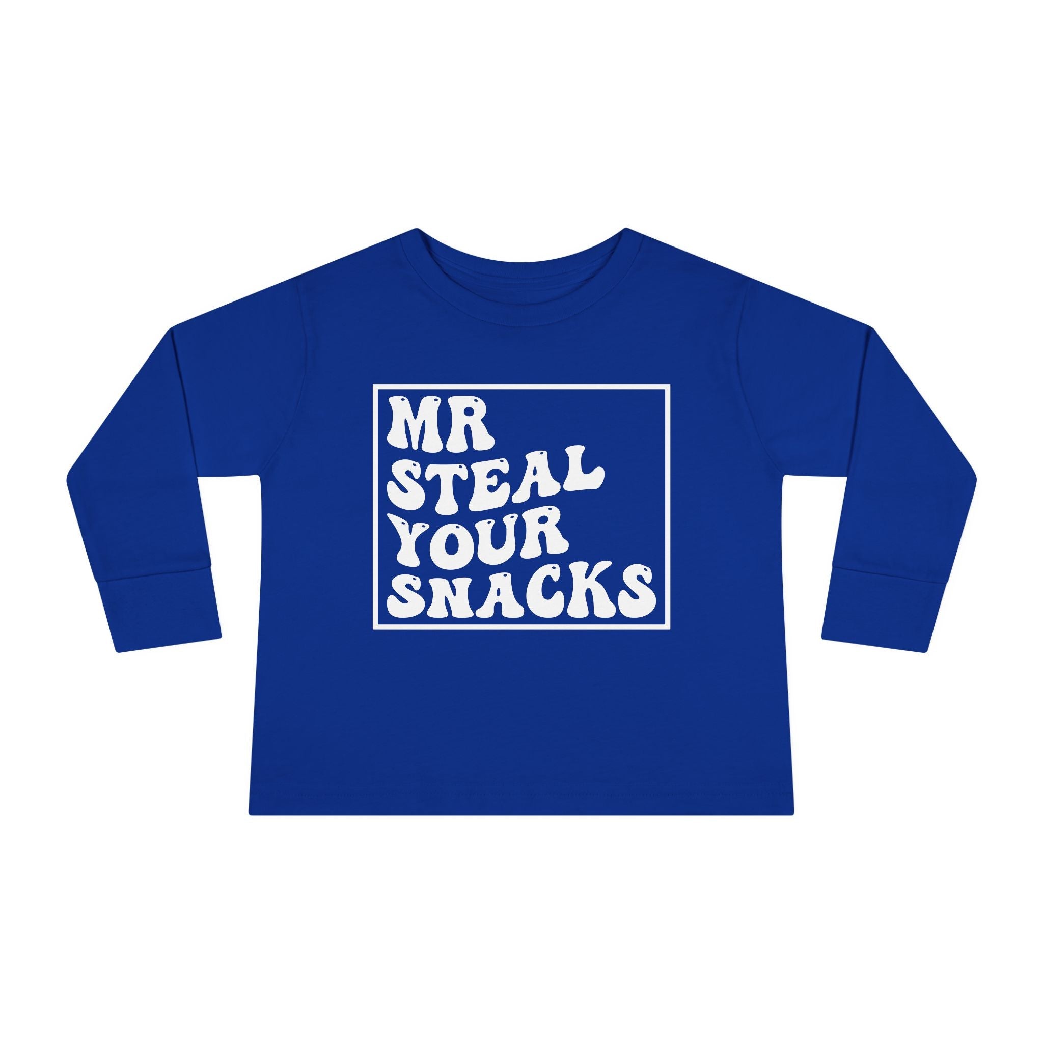 Toddler Graphic Boys Long Sleeve T-Shirt - Mr. Steal Your Snacks | Kids clothes by atgodanddesigns