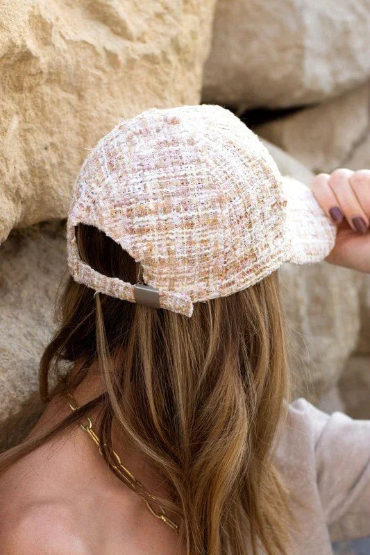 Tweed Sparkle Ball Cap | Hat by atgodanddesigns