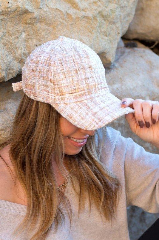 Tweed Sparkle Ball Cap | Hat by atgodanddesigns