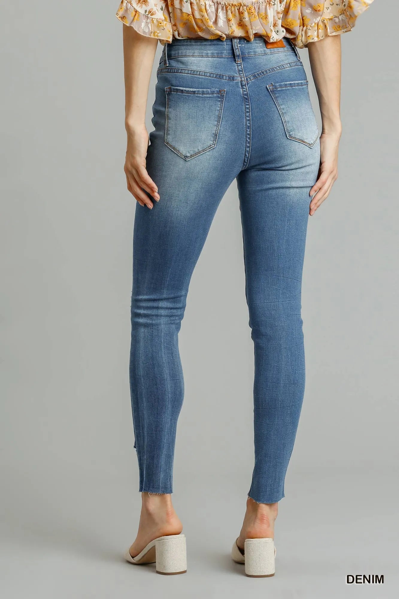 Umgee Distressed Skinny Jeans with Edge Detail | by atgodanddesigns