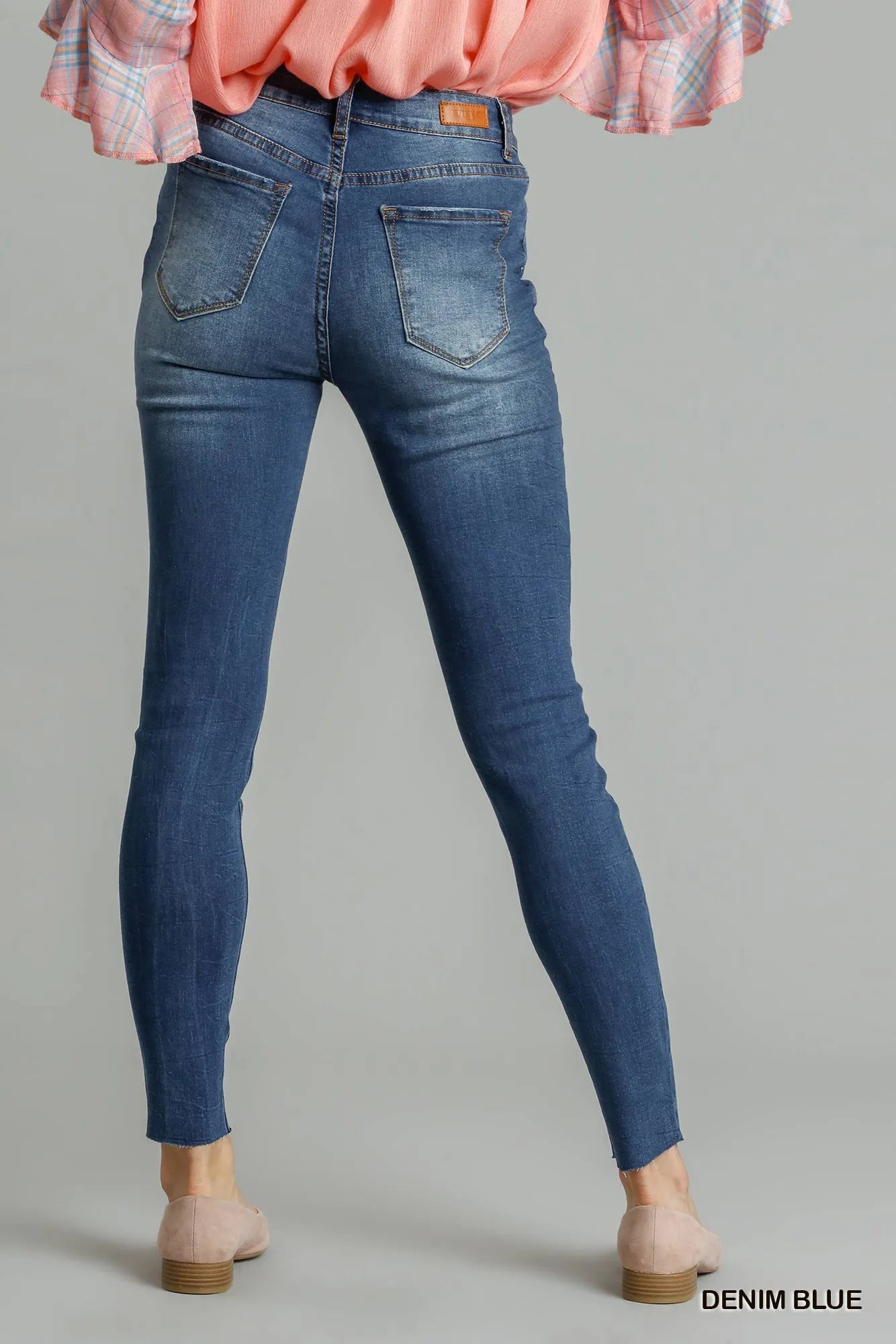 Umgee Distressed Skinny Jeans with Pockets | by atgodanddesigns