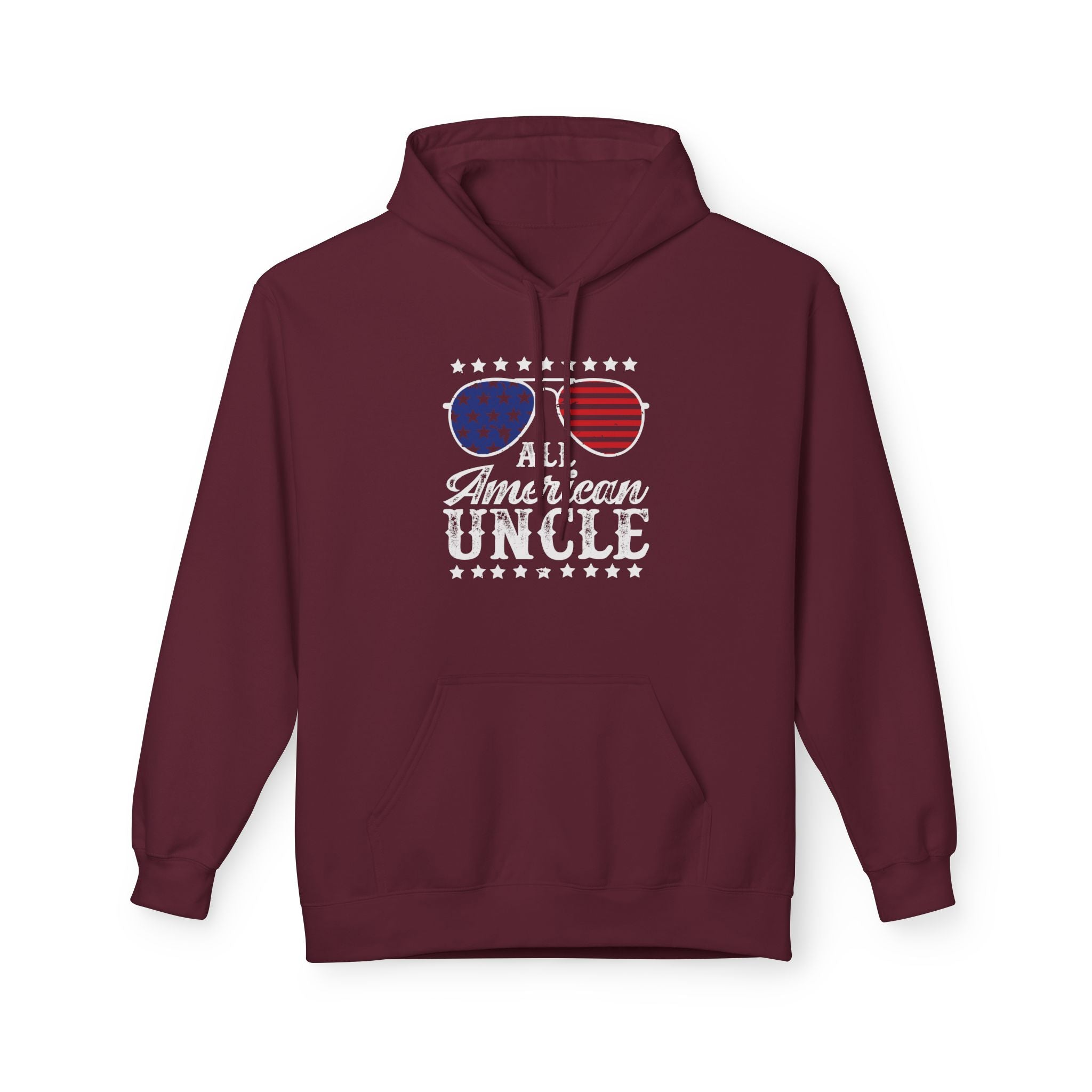 Uncle Fleece Hoodie - All American Uncle | Hoodie by atgodanddesigns