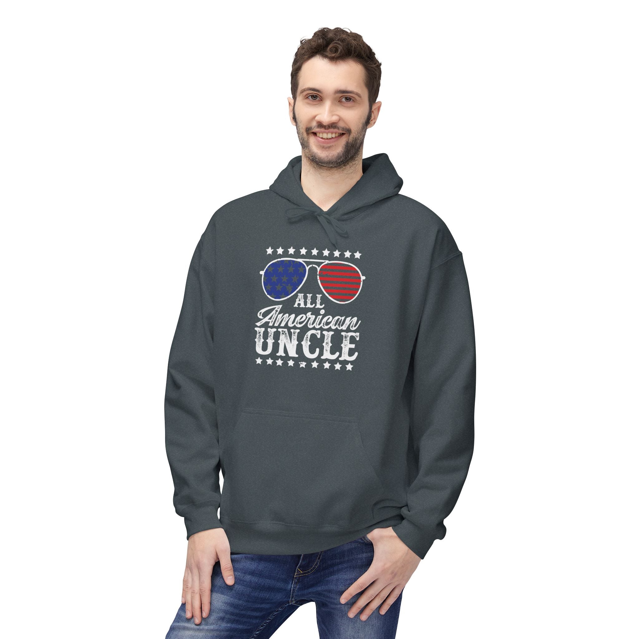 Uncle Fleece Hoodie - All American Uncle | Hoodie by atgodanddesigns
