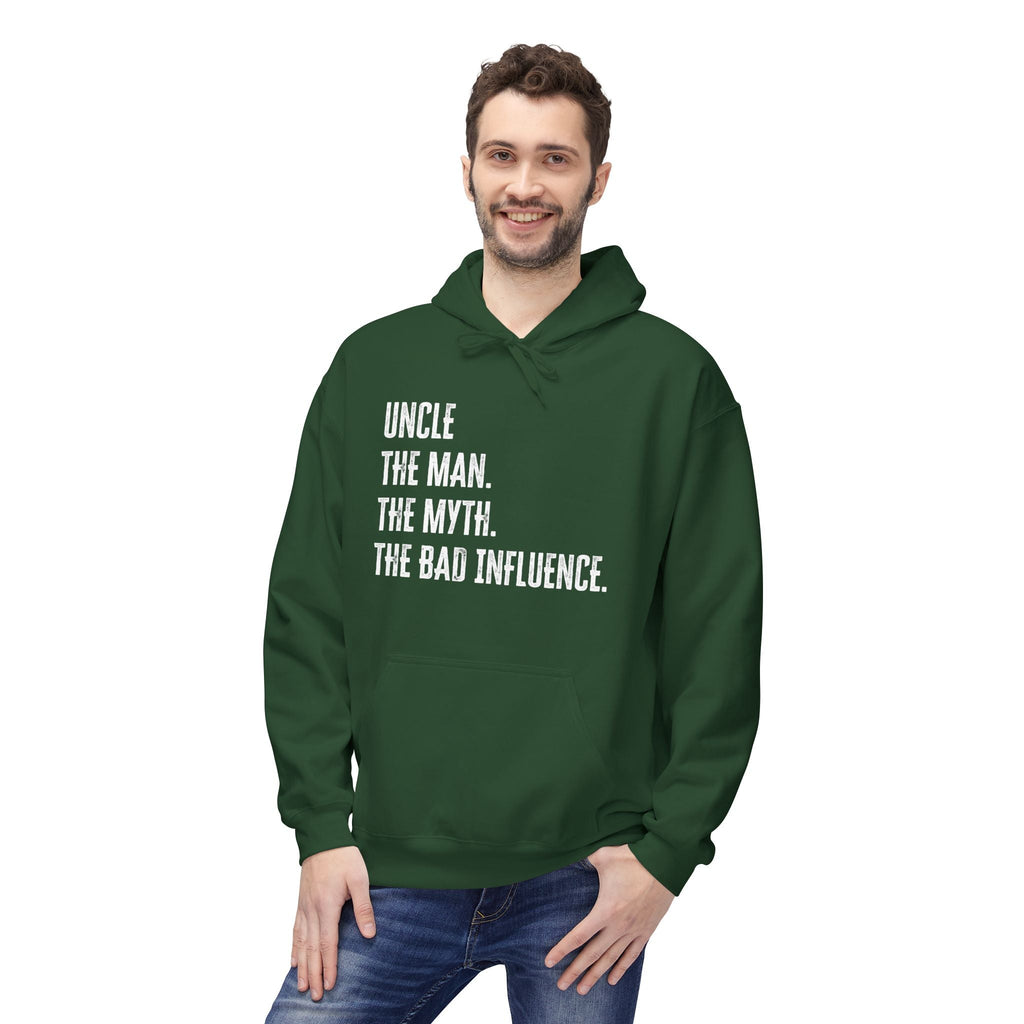 Uncle Fleece Hoodie - Uncle The Man The Myth The Bad Influence | Hoodie by atgodanddesigns