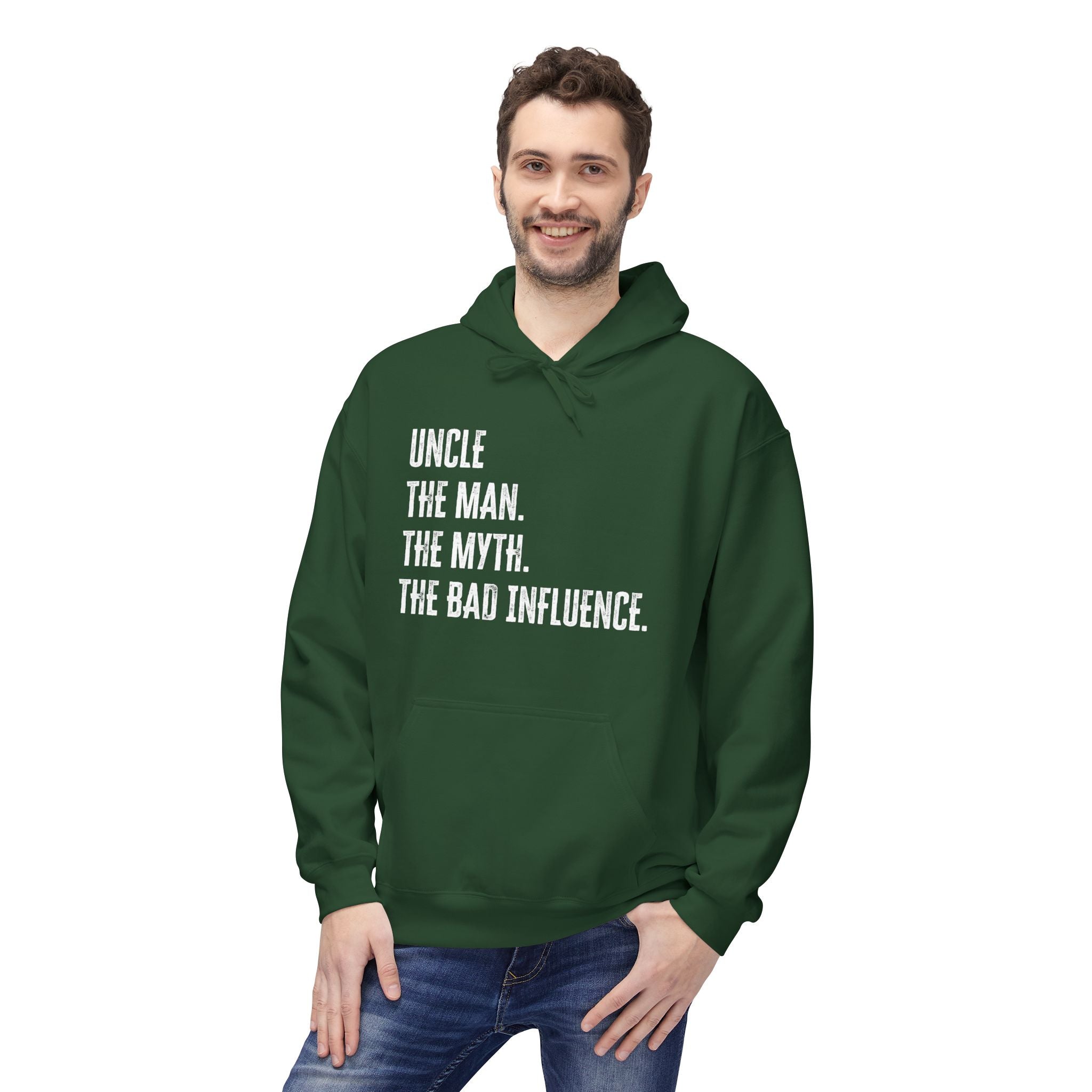 Uncle Fleece Hoodie - Uncle The Man The Myth The Bad Influence | Hoodie by atgodanddesigns