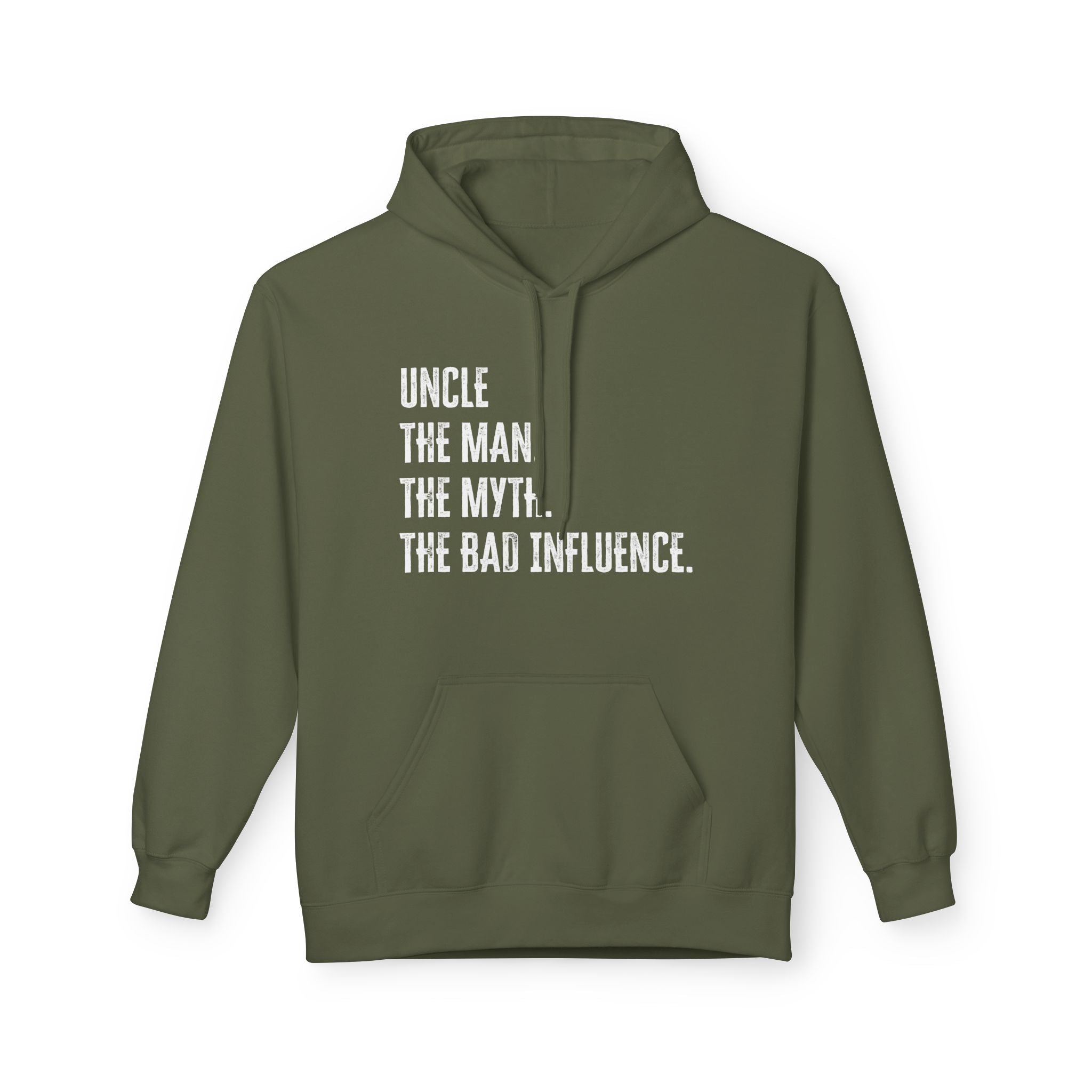 Uncle Fleece Hoodie - Uncle The Man The Myth The Bad Influence | Hoodie by atgodanddesigns