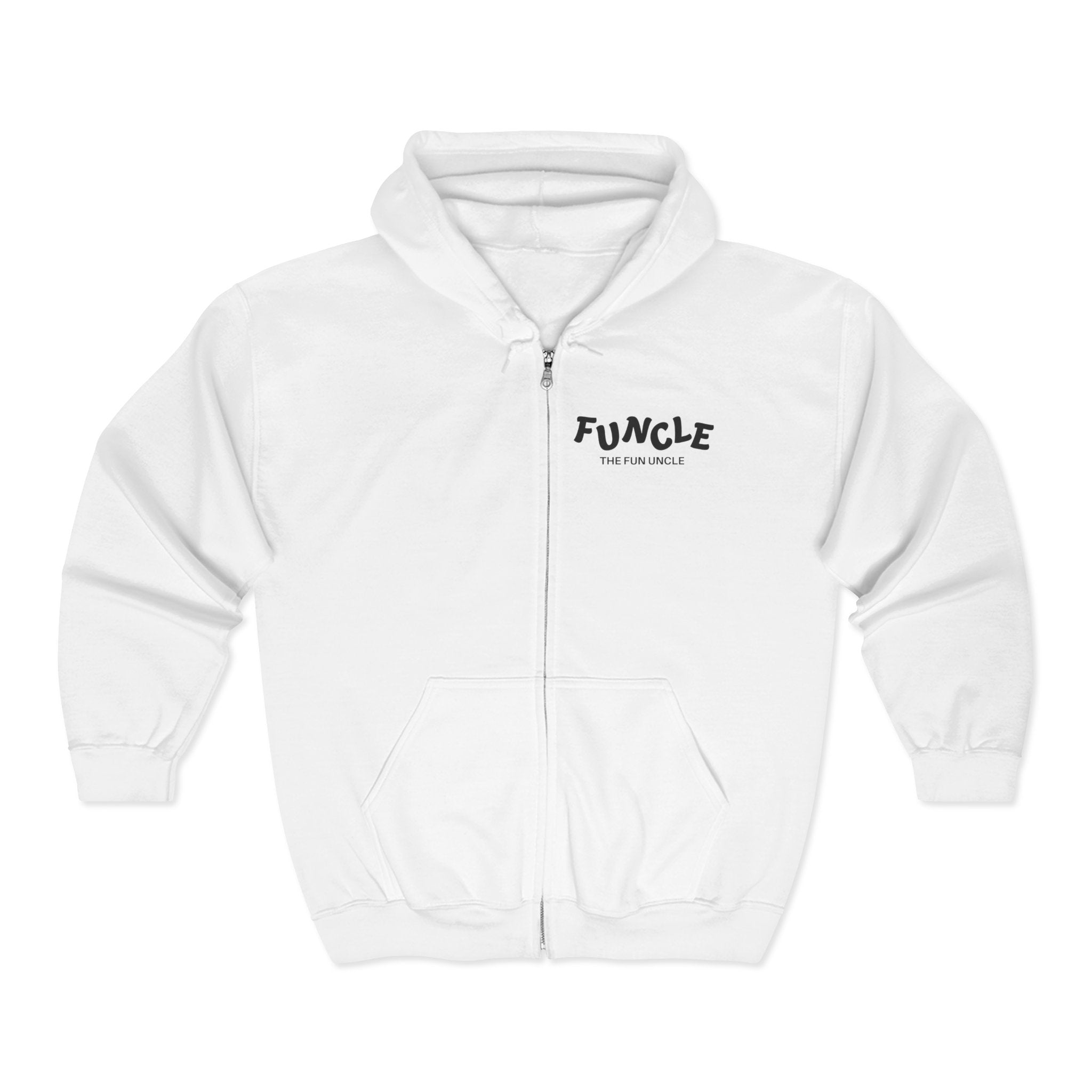 Uncle Full Zip Hooded Sweatshirt - Funclue The Fun Uncle | Hoodie by atgodanddesigns