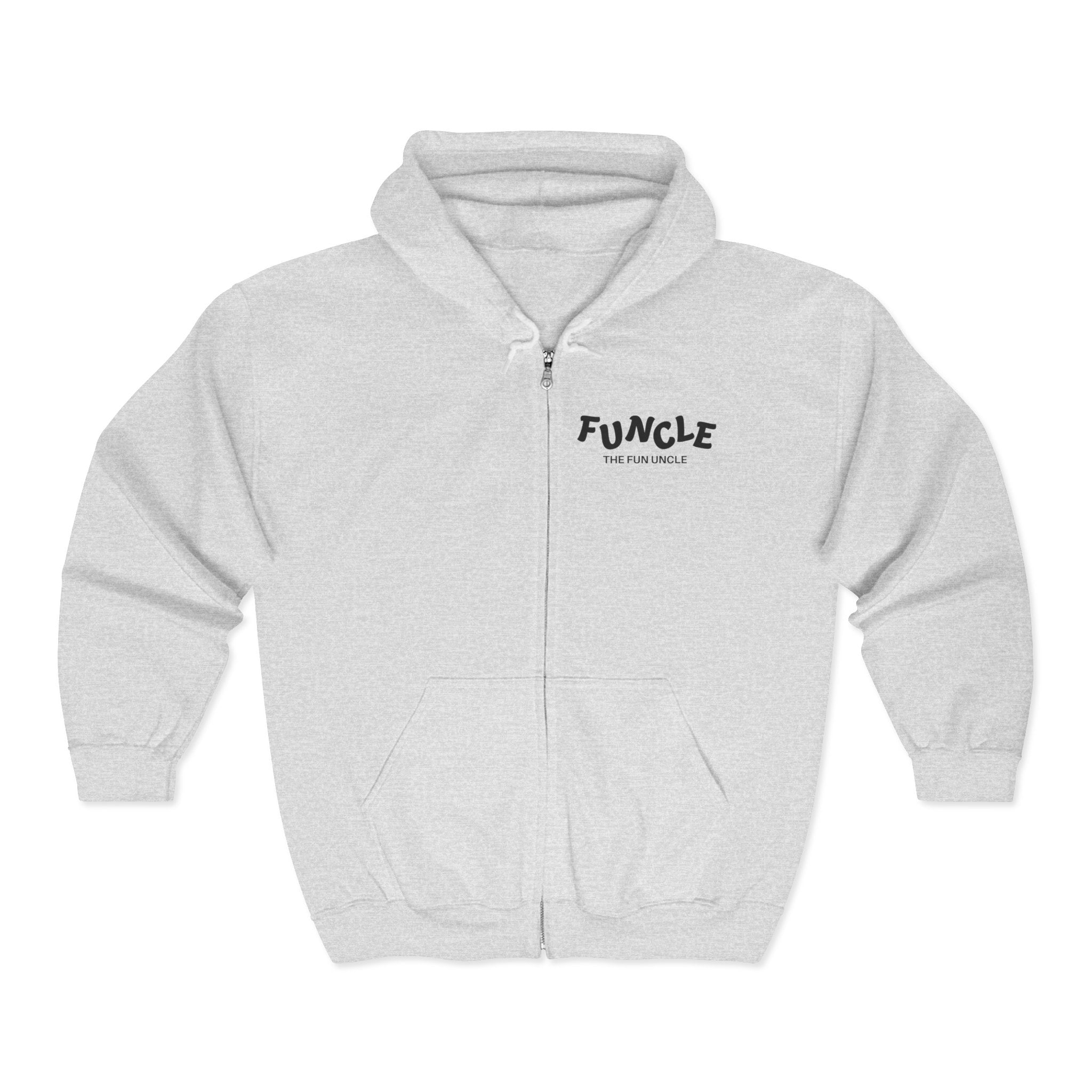 Uncle Full Zip Hooded Sweatshirt - Funclue The Fun Uncle | Hoodie by atgodanddesigns