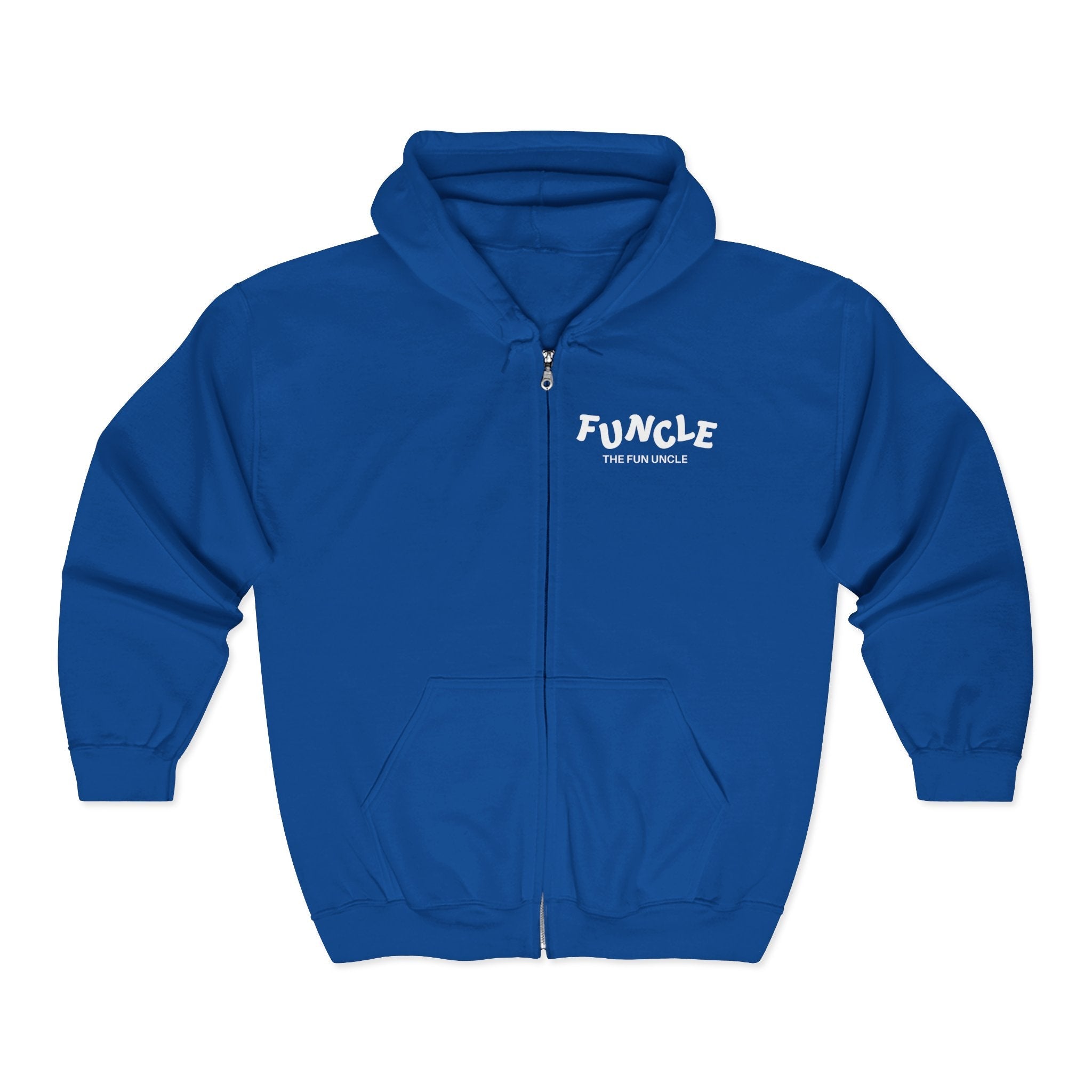 Uncle Full Zip Hooded Sweatshirt - Funclue The Fun Uncle | Hoodie by atgodanddesigns
