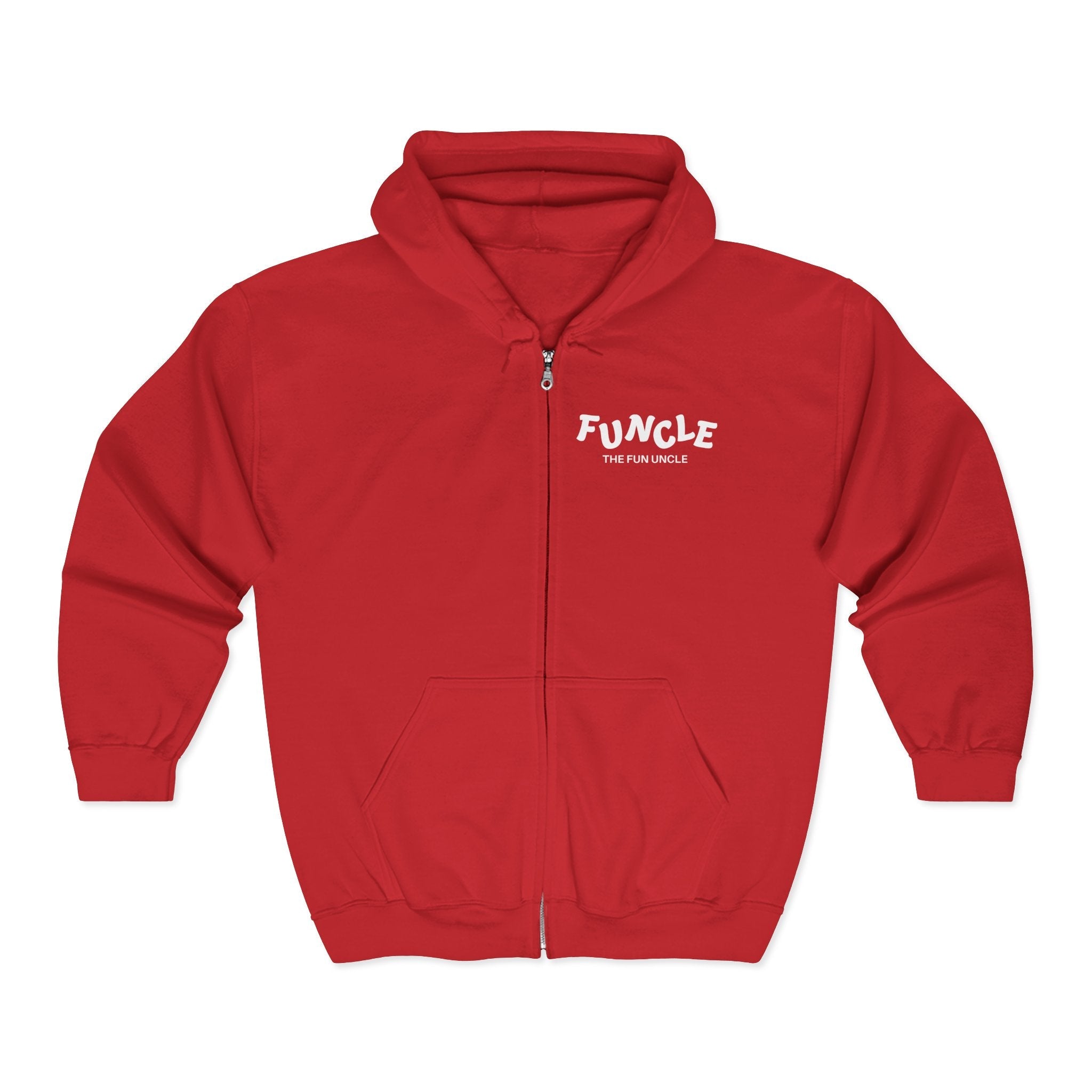 Uncle Full Zip Hooded Sweatshirt - Funclue The Fun Uncle | Hoodie by atgodanddesigns