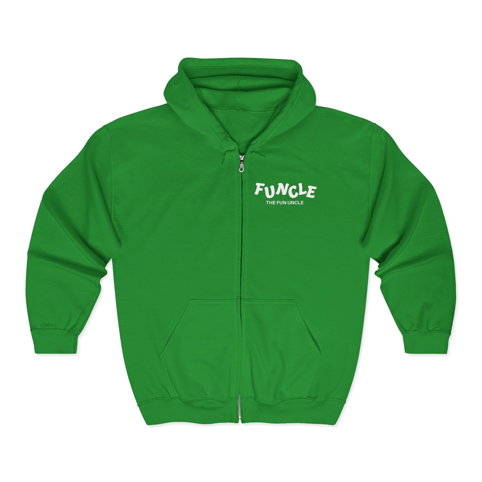 Uncle Full Zip Hooded Sweatshirt - Funclue The Fun Uncle | Hoodie by atgodanddesigns