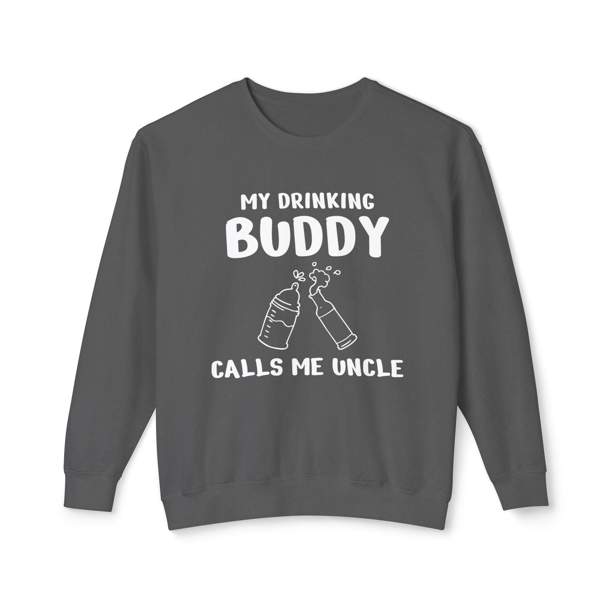 Uncle Long Sleeve Sweater - My Drinking Buddy Calls Me Uncle | Sweatshirt by atgodanddesigns
