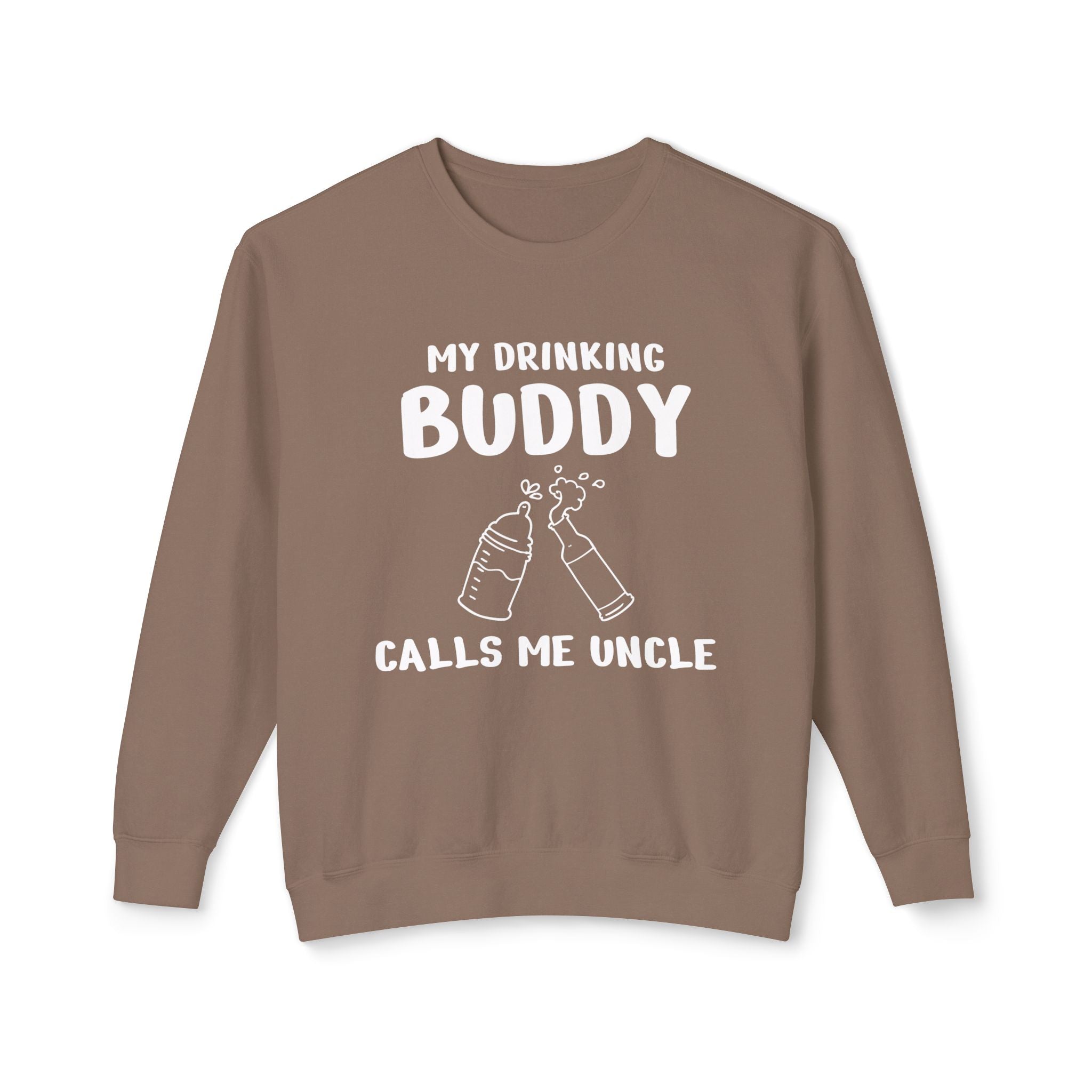 Uncle Long Sleeve Sweater - My Drinking Buddy Calls Me Uncle | Sweatshirt by atgodanddesigns