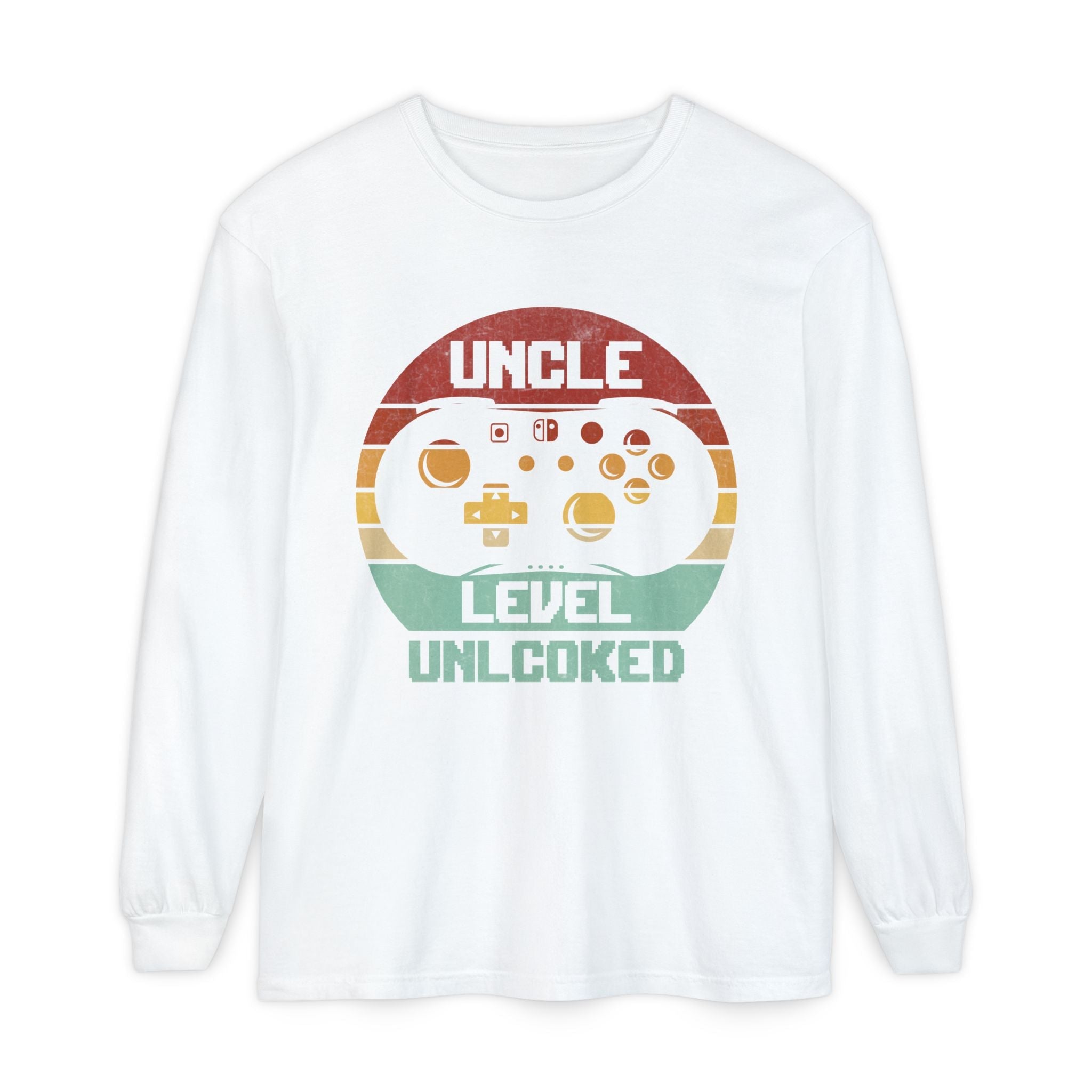 Uncle Long Sleeve T-Shirt - Uncle Level Unlocked | Long - sleeve by atgodanddesigns