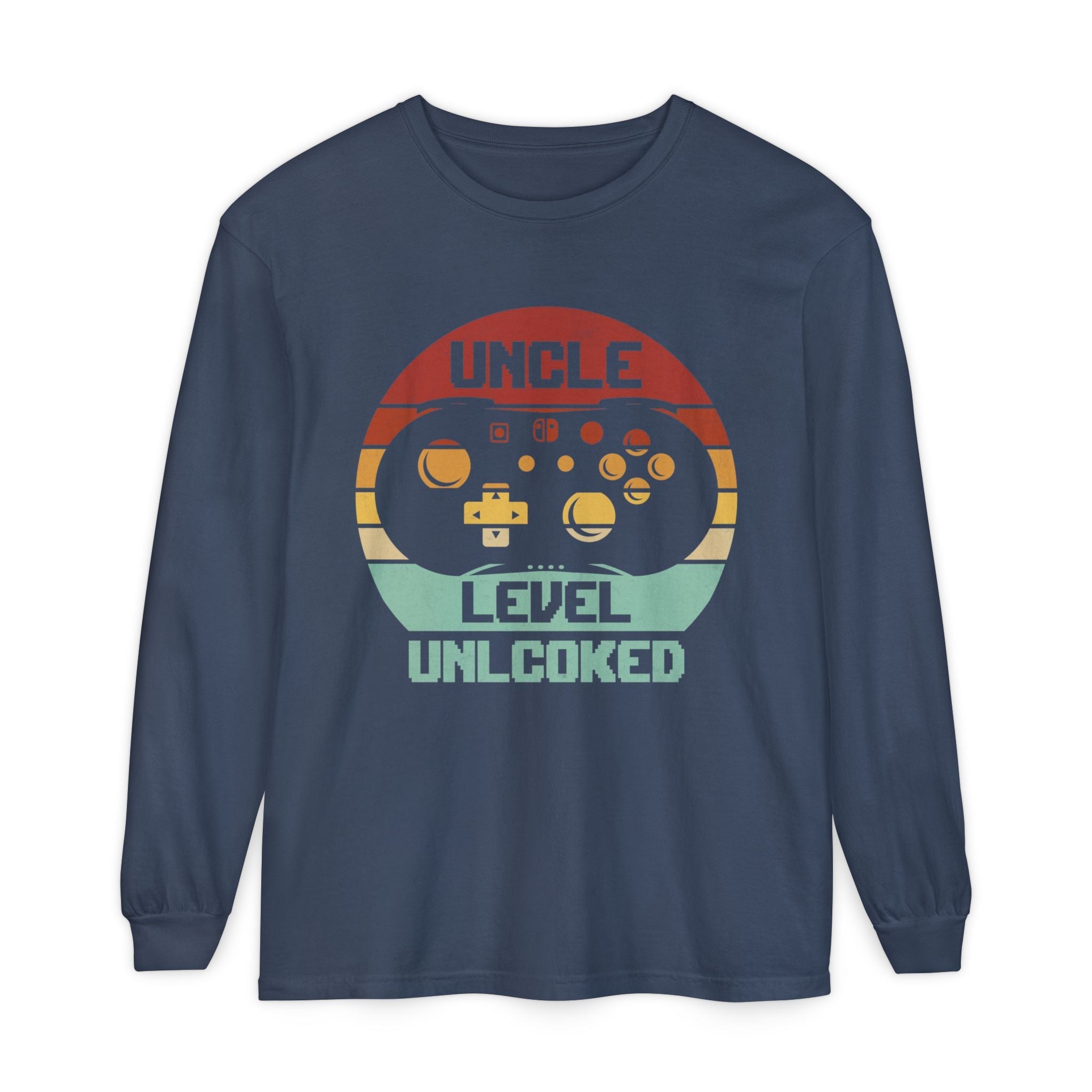 Uncle Long Sleeve T-Shirt - Uncle Level Unlocked | Long - sleeve by atgodanddesigns