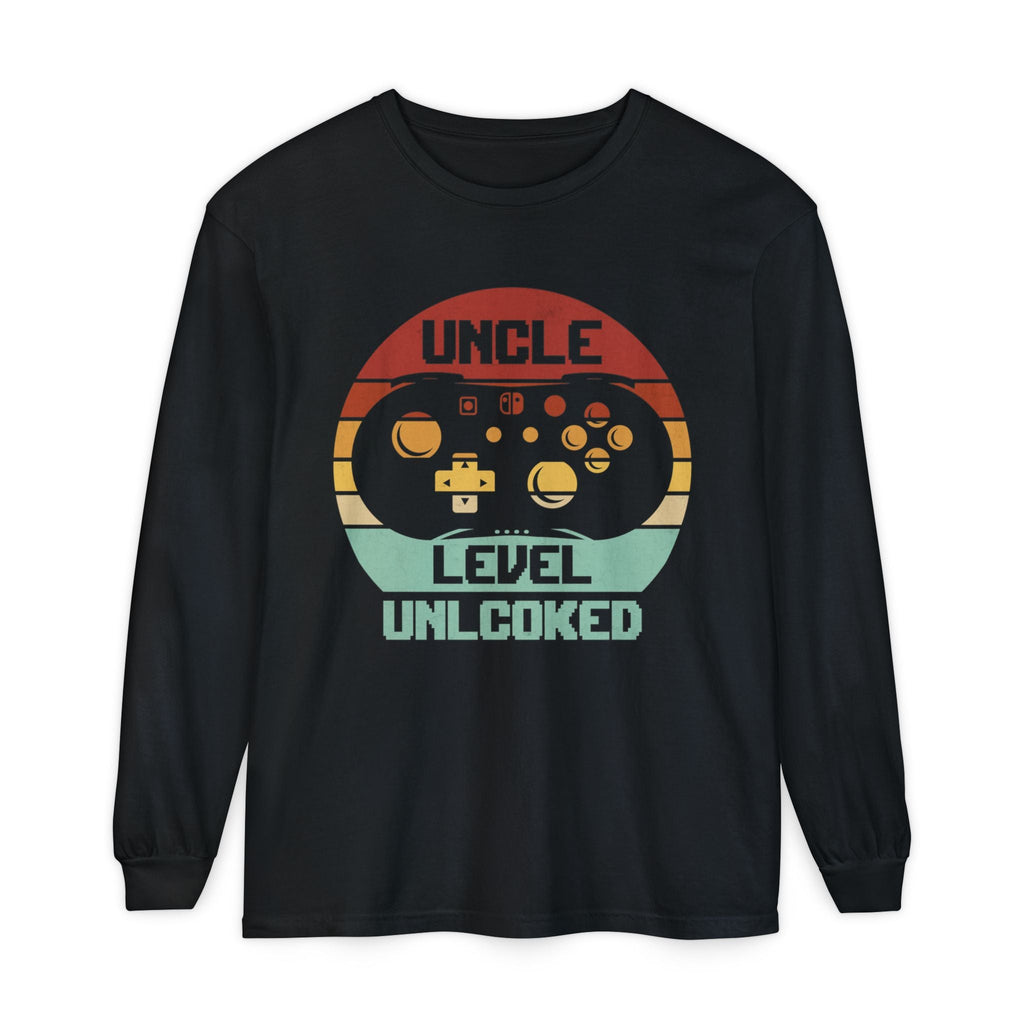 Uncle Long Sleeve T-Shirt - Uncle Level Unlocked | Long - sleeve by atgodanddesigns