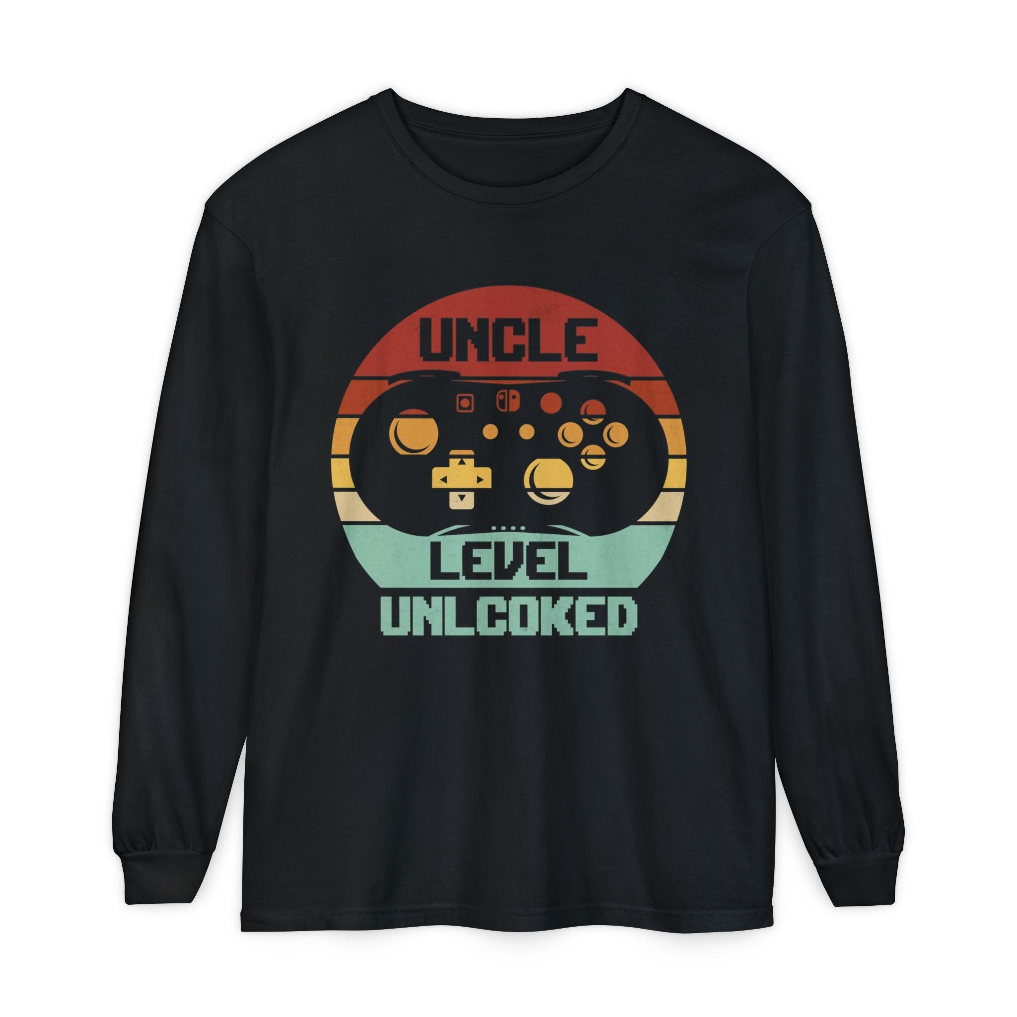 Uncle Long Sleeve T-Shirt - Uncle Level Unlocked | Long - sleeve by atgodanddesigns