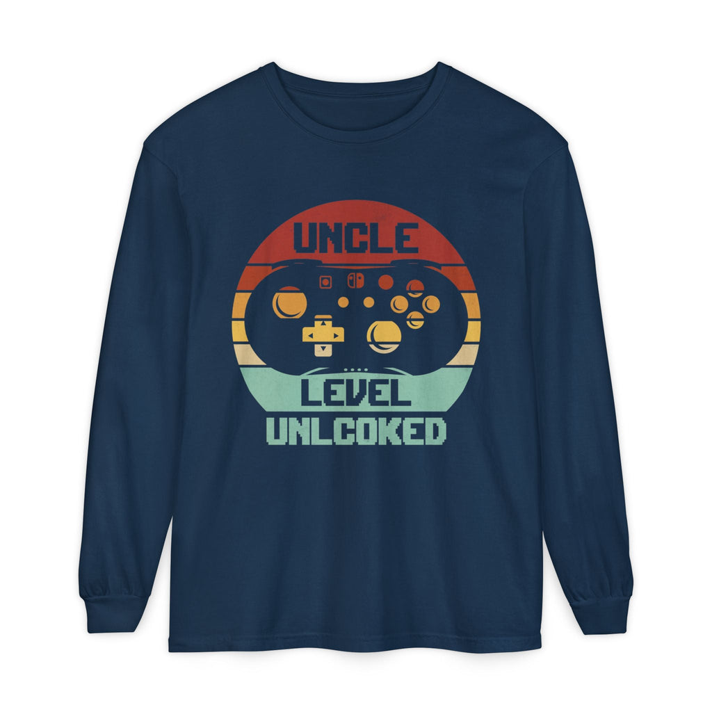 Uncle Long Sleeve T-Shirt - Uncle Level Unlocked | Long - sleeve by atgodanddesigns
