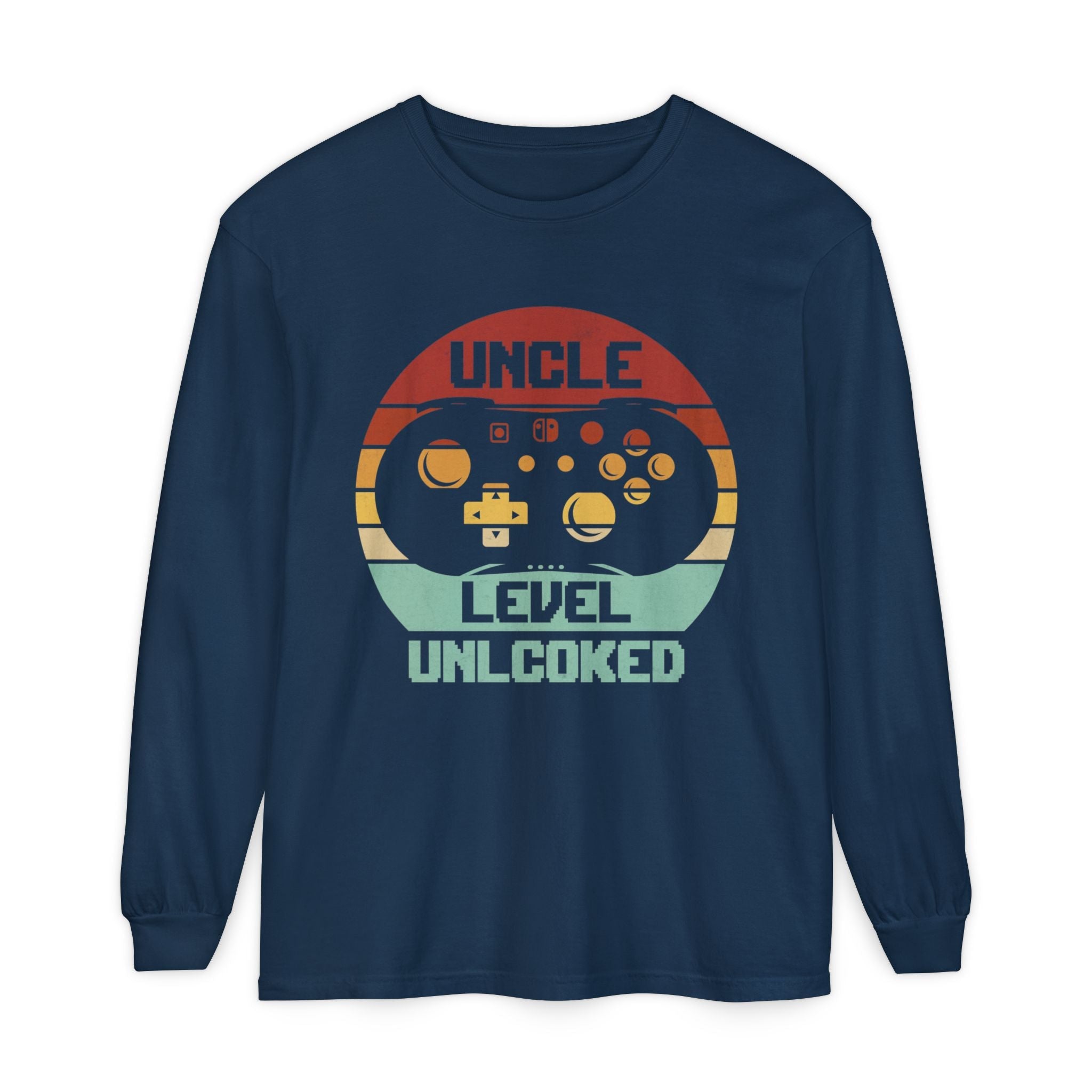 Uncle Long Sleeve T-Shirt - Uncle Level Unlocked | Long - sleeve by atgodanddesigns