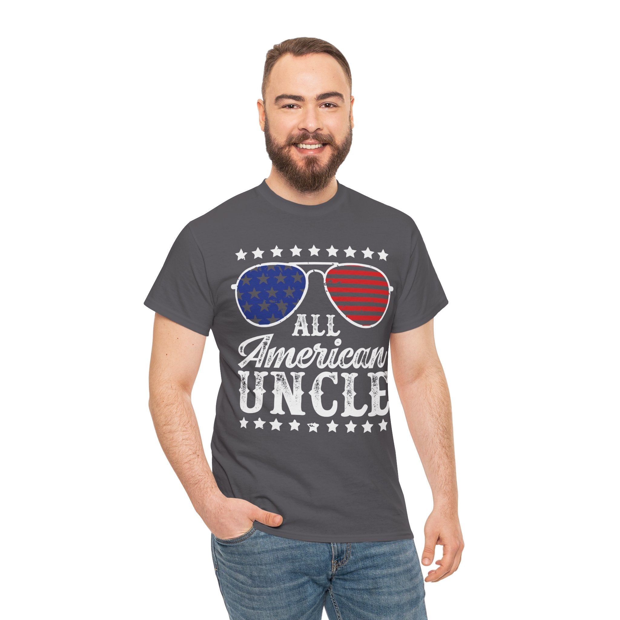 Uncle T-Shirt - All American Uncle | T-Shirt by atgodanddesigns
