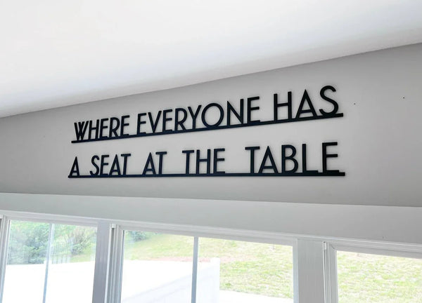 Where Everyone Has A Seat At The Table | by atgodanddesigns
