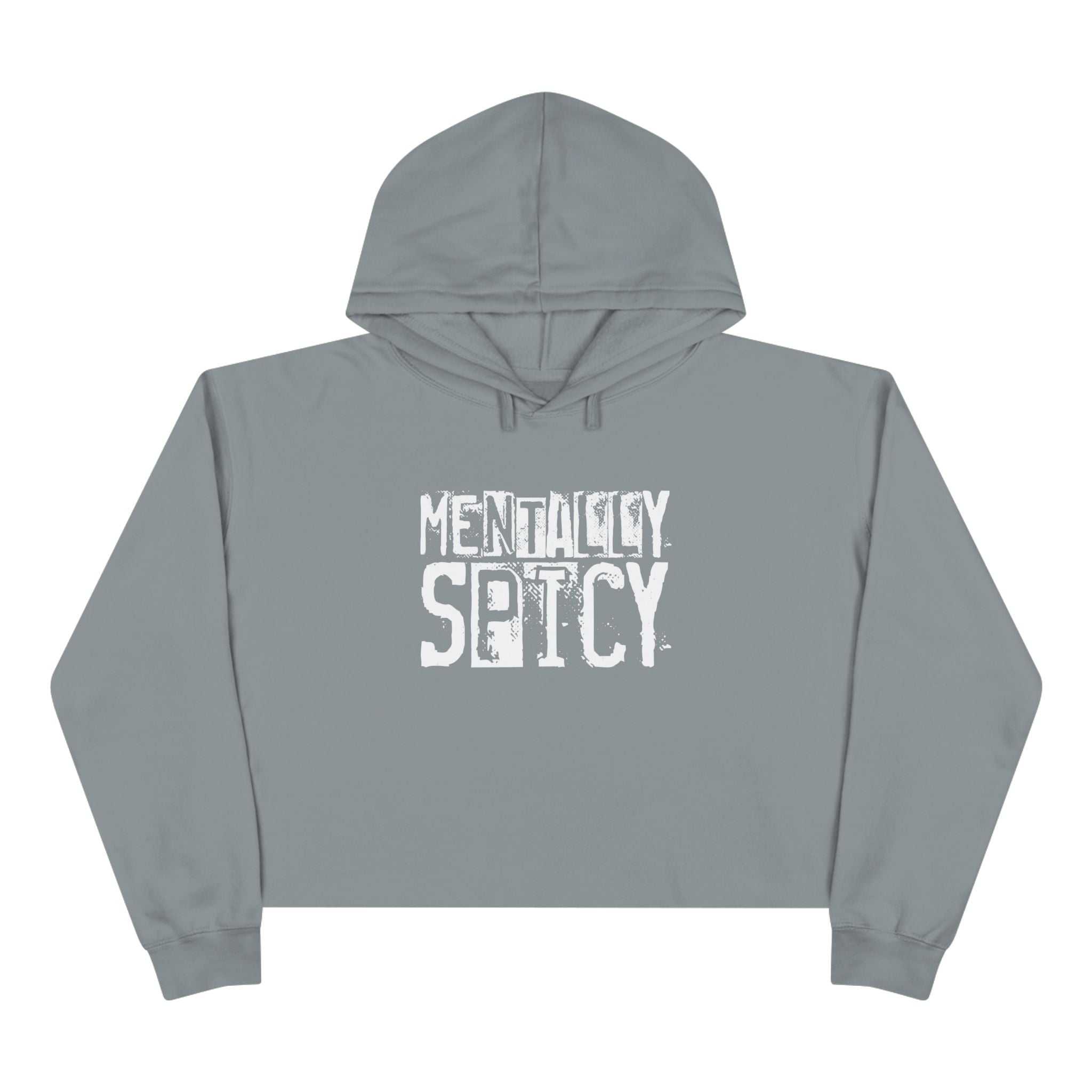 Women's Graphic Crop Hoodie - Mentally Spicy | Hoodie by atgodanddesigns