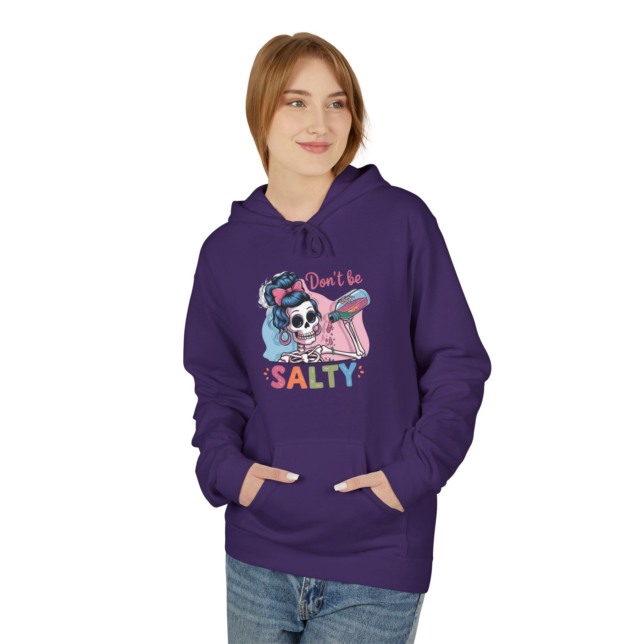 Women's Graphic Fleece Hoodie - Don't Be Salty | Hoodie by atgodanddesigns