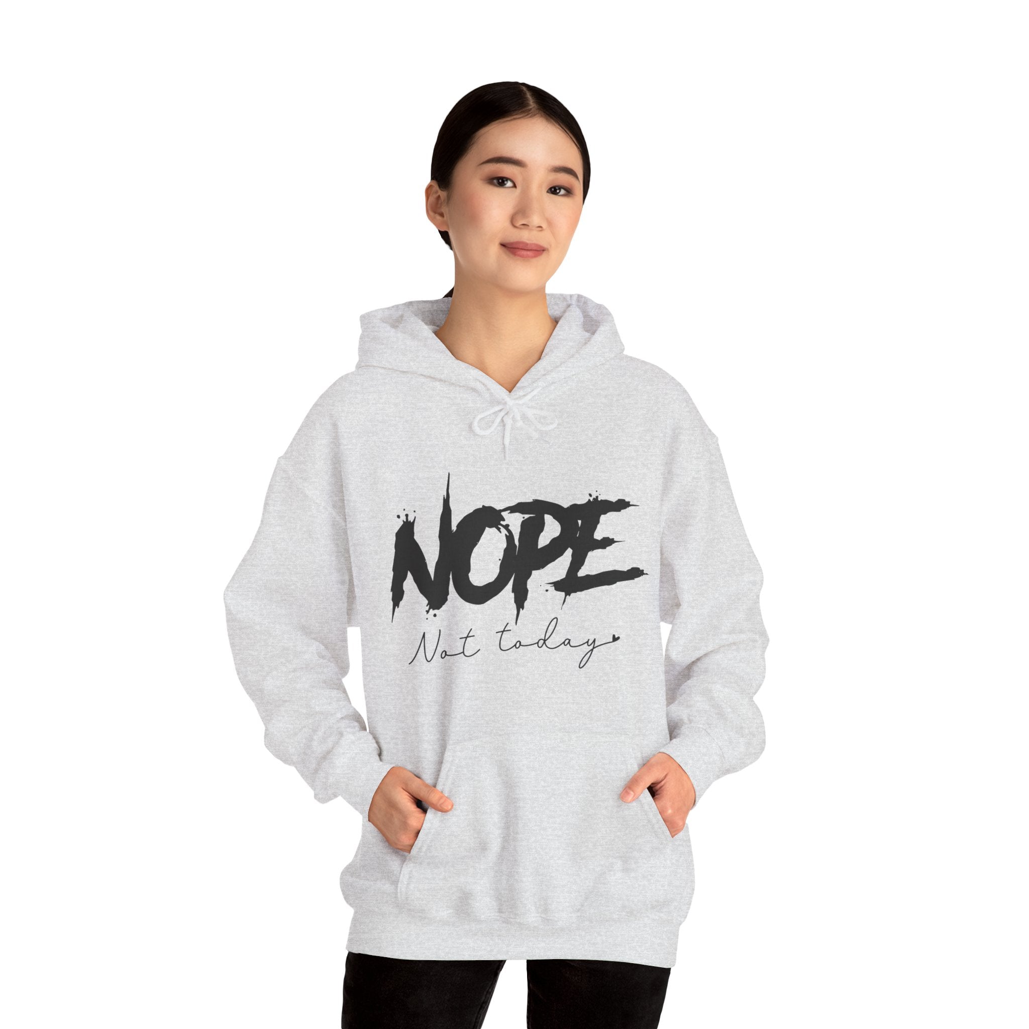 Women's Graphic Hooded Sweatshirt - Nope Not Today | Hoodie by atgodanddesigns