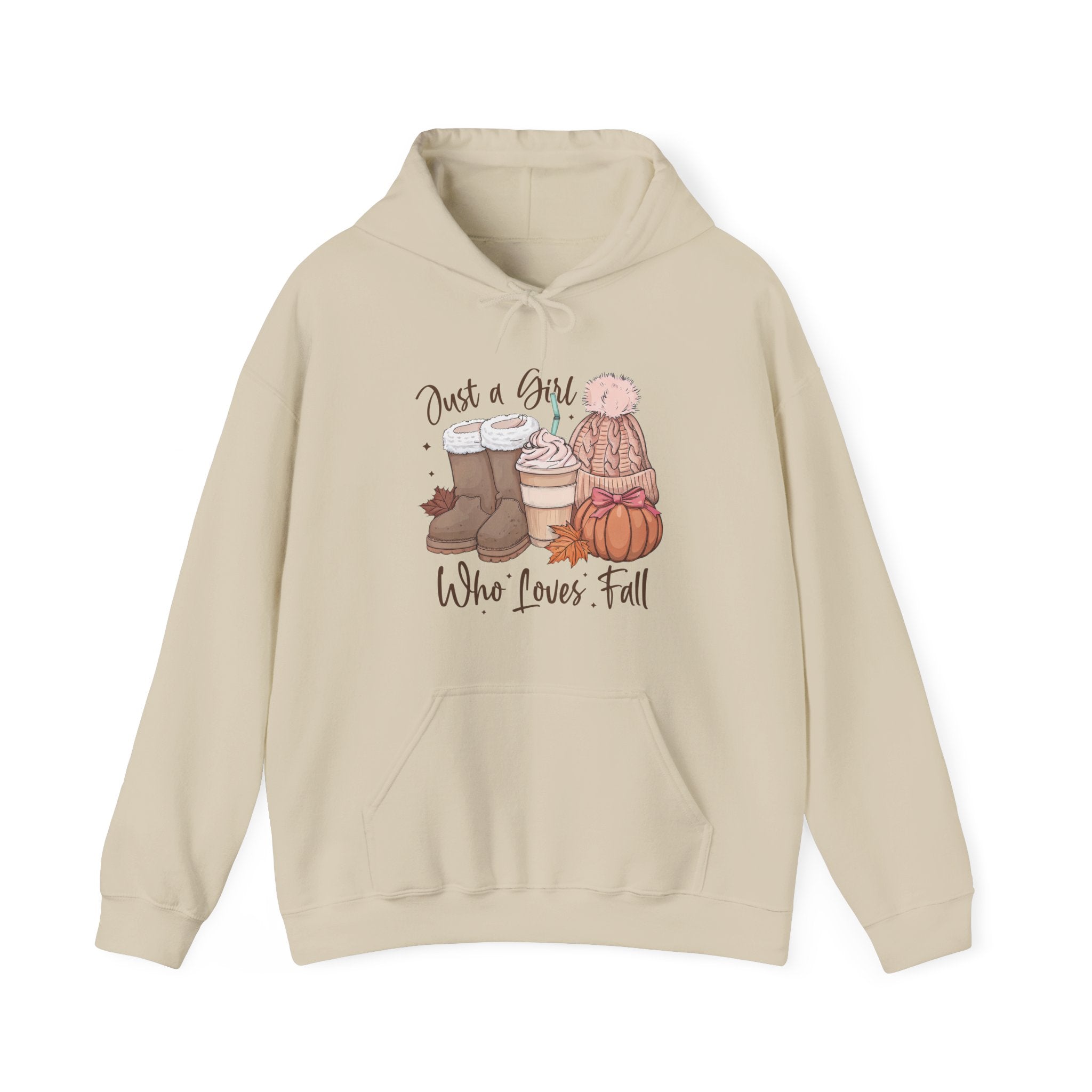 Women's Graphic Hoodie - Just A Girl Who Loves Fall | Hoodie by atgodanddesigns