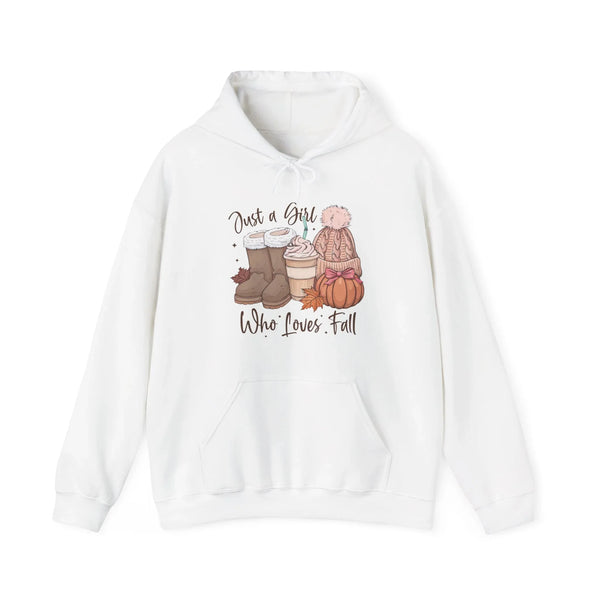 Women's Graphic Hoodie - Just A Girl Who Loves Fall | Hoodie by atgodanddesigns